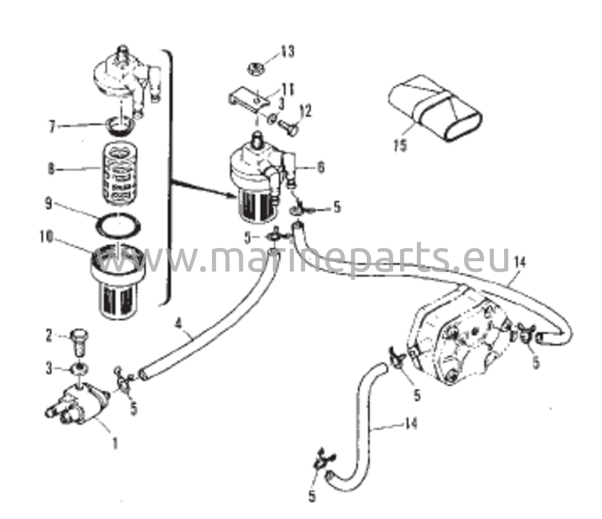 Fuel lines and filter