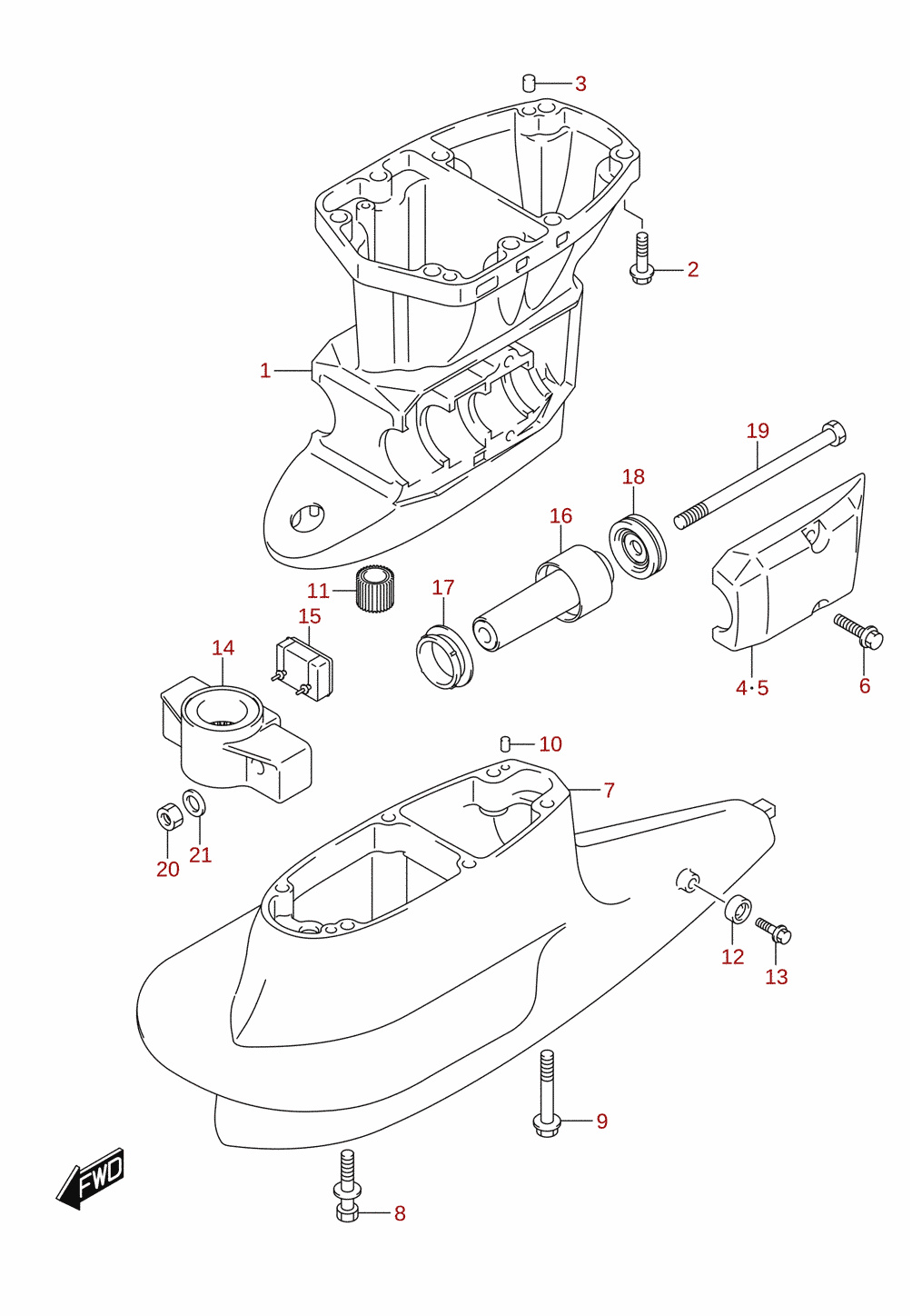 Drive shaft housing (DF60) 4/4