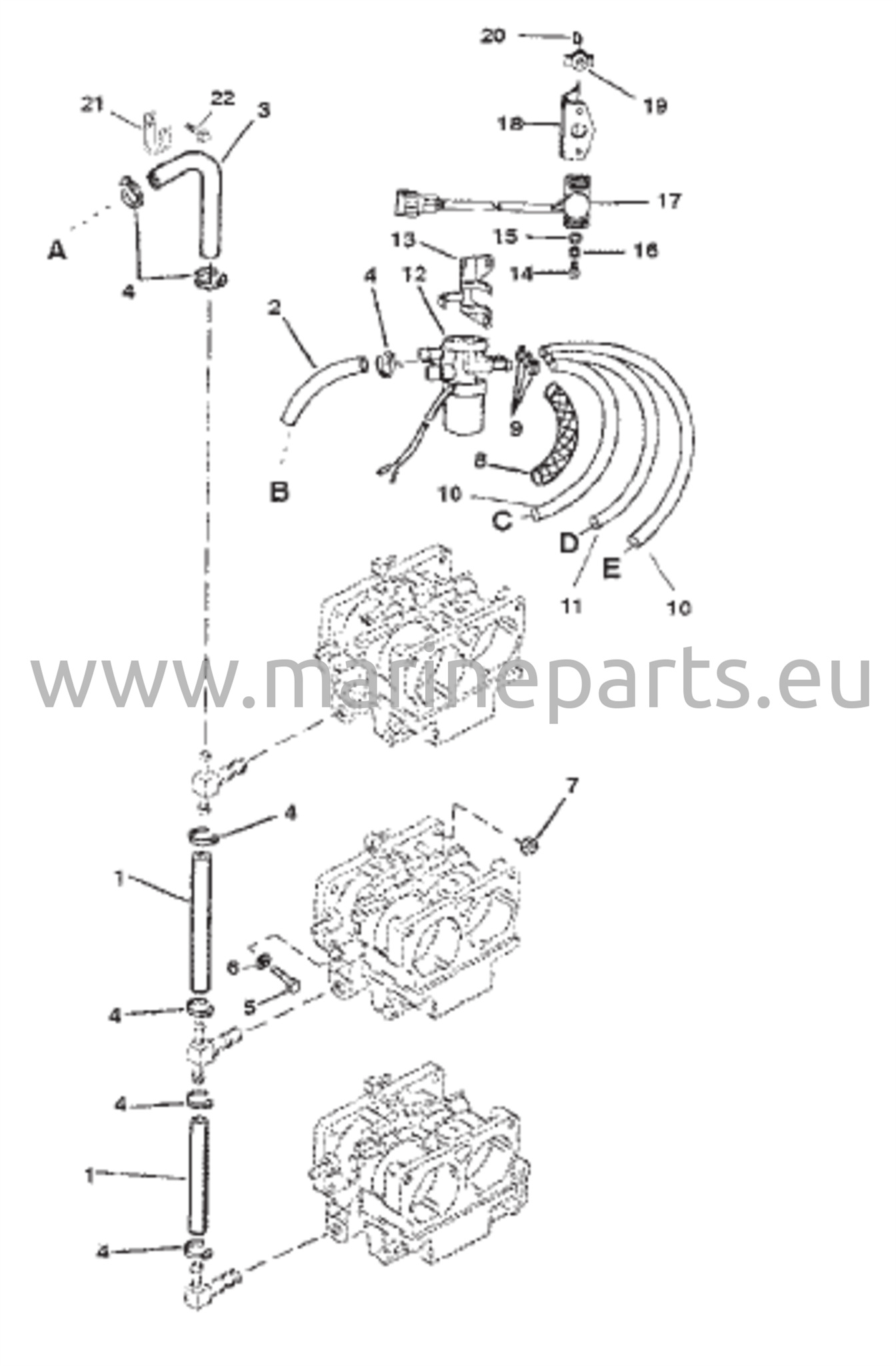 Fuel Lines (Non Oil Injection) 