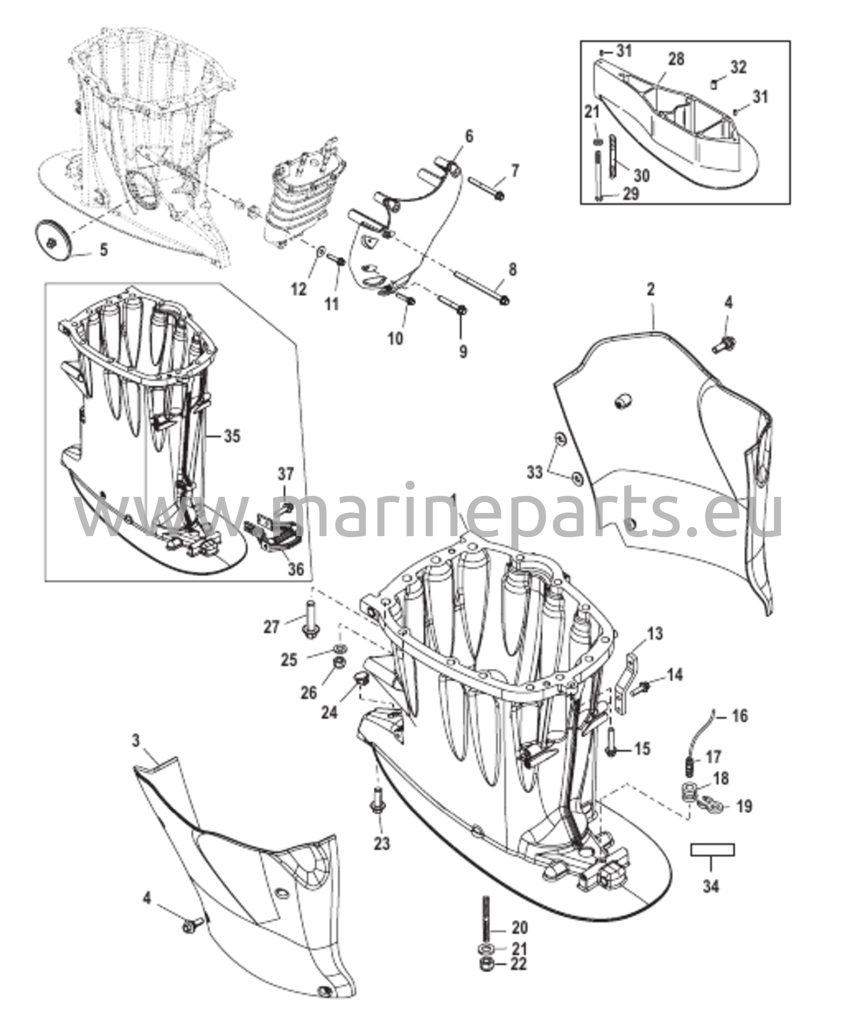 Voimansiirron akselikotelo