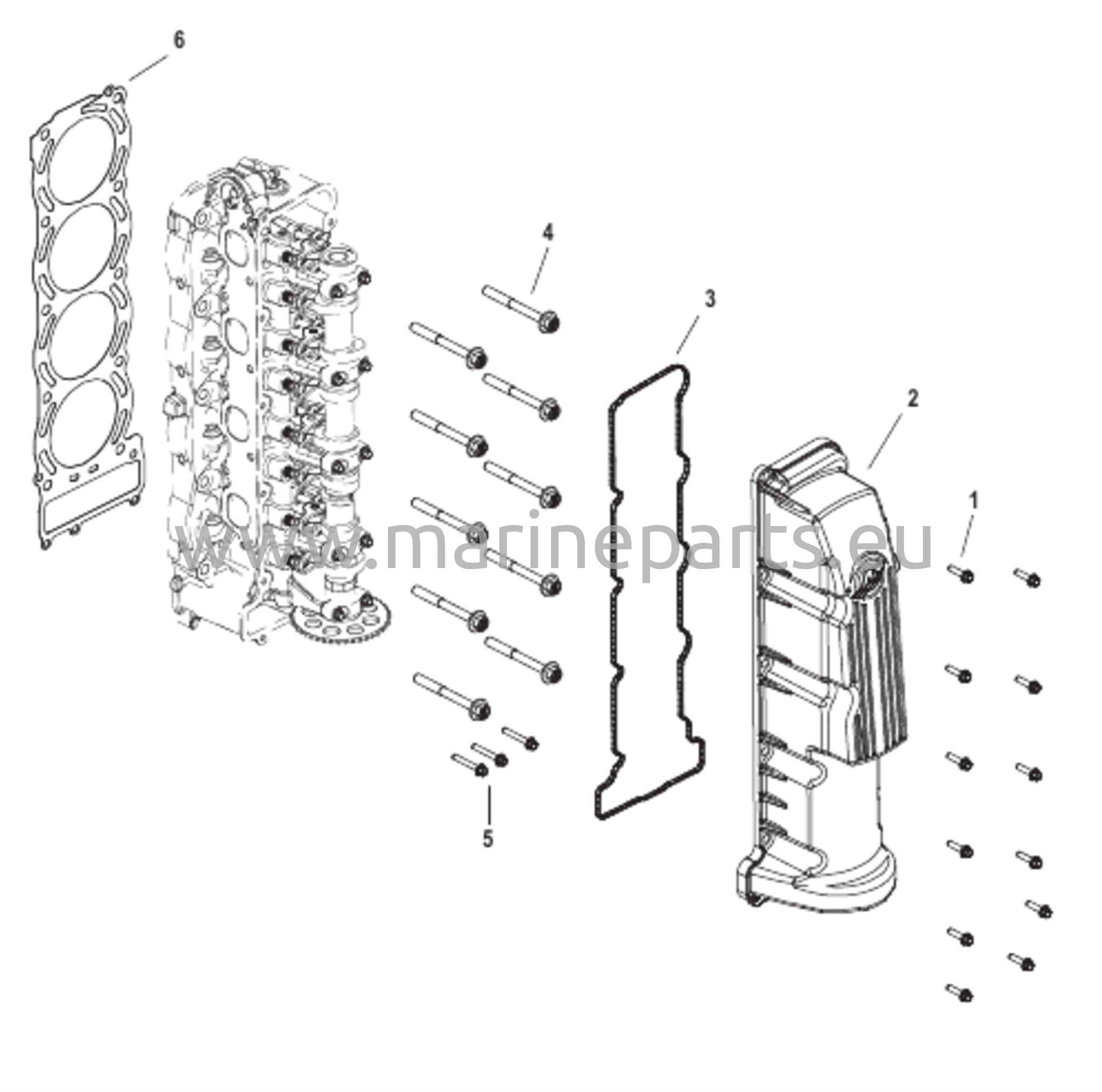 Sylinterikansi ja nokka-akselin kansi