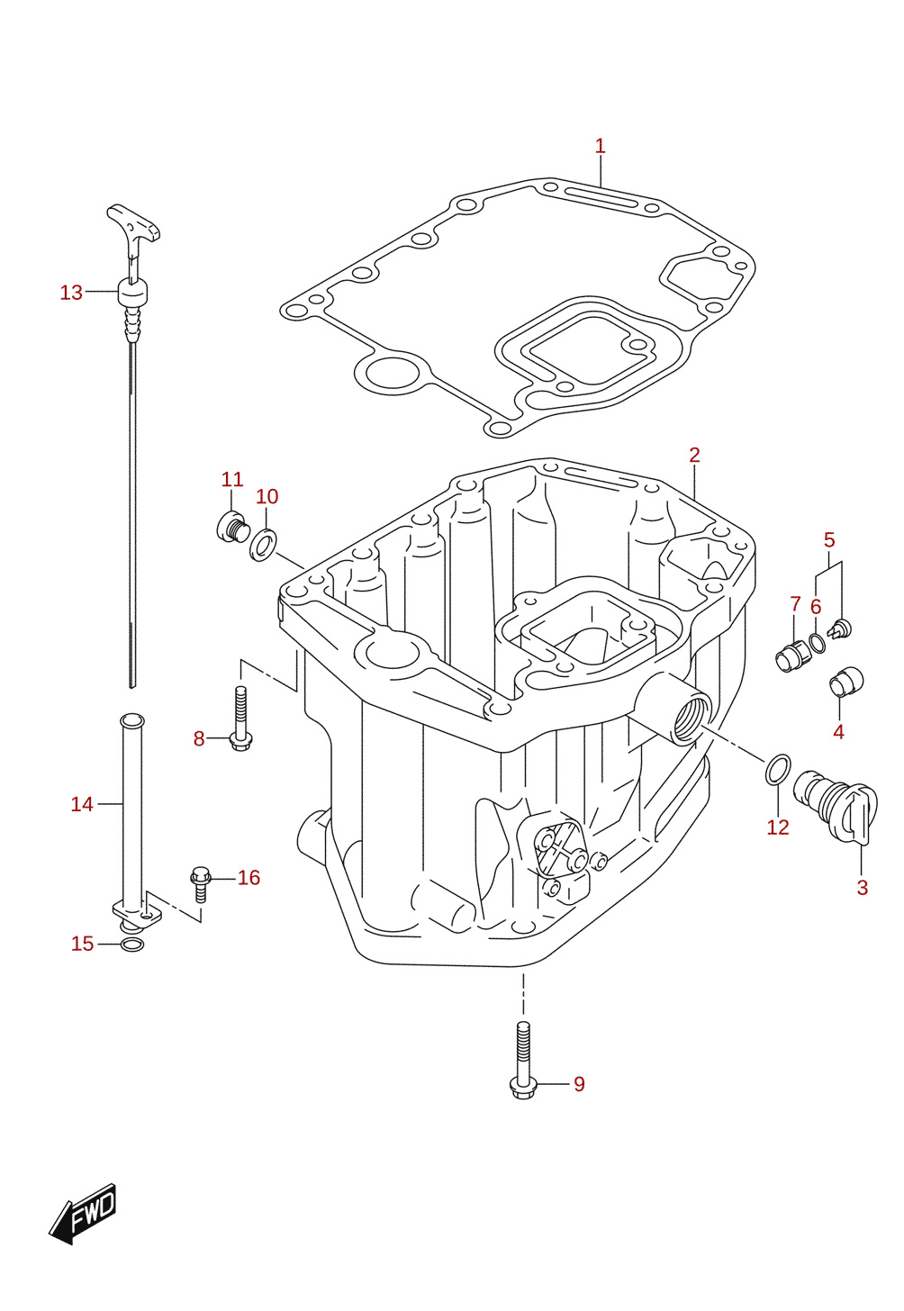 Oil pan (DF115AT)