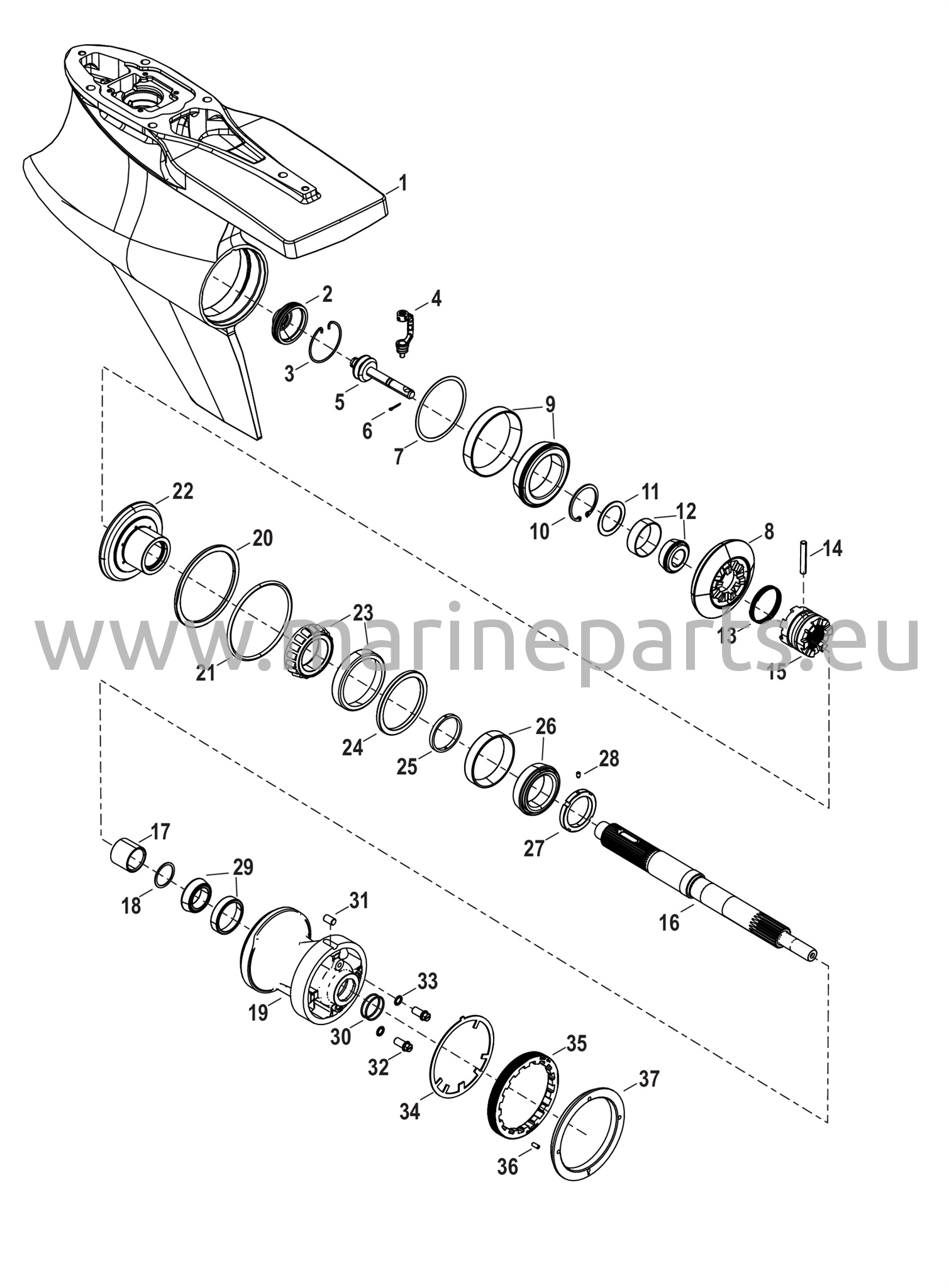 Vaihteiston kotelo voimansiirtoakselille - vastakierto, Sport Master