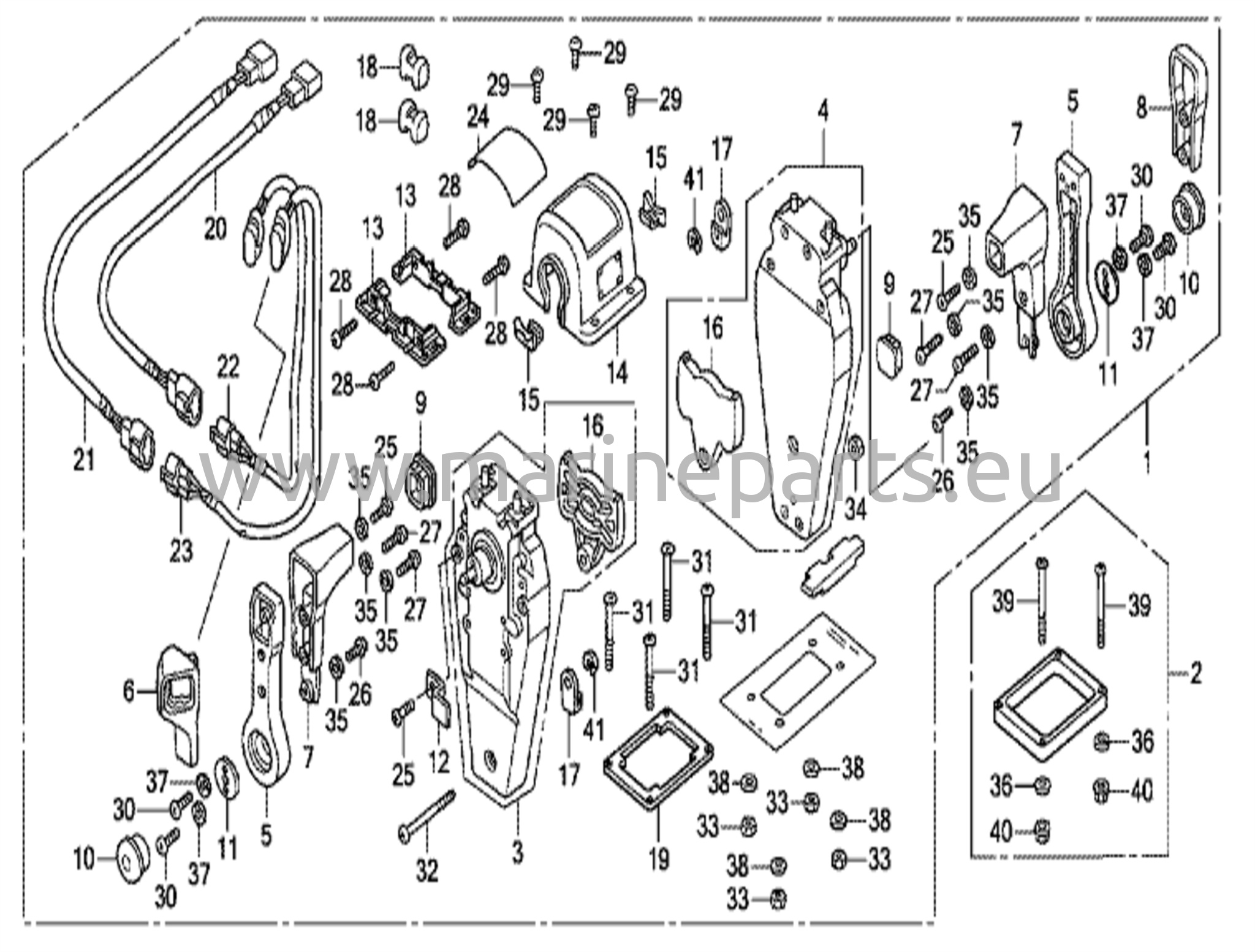 Fjärrkontroll (övermonterad dubbeltyp) (höger)