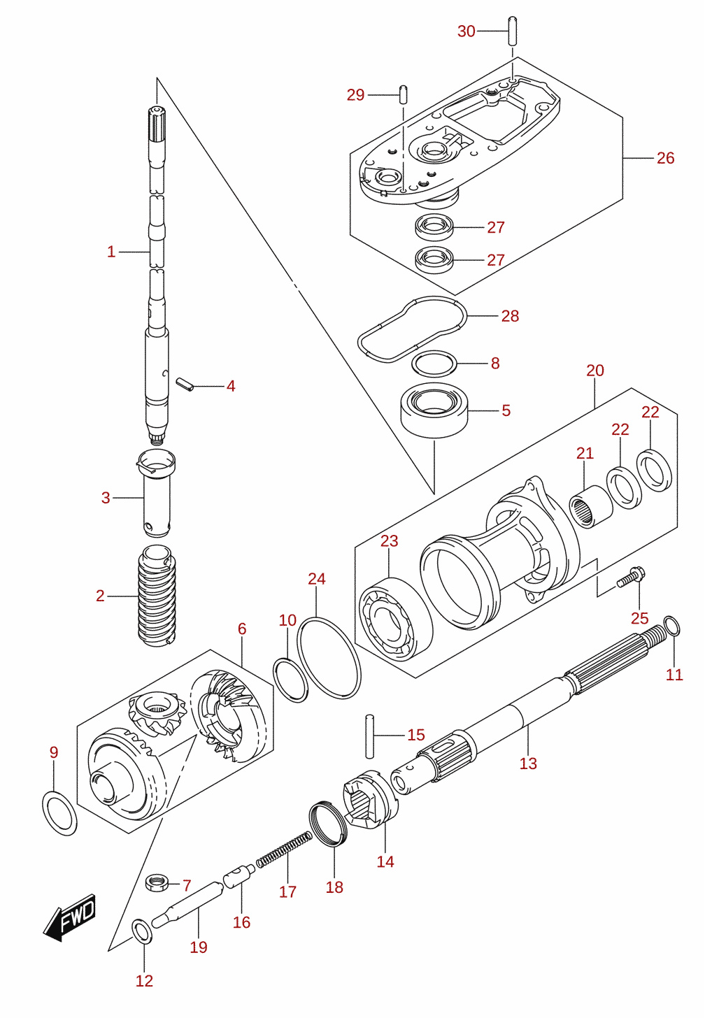 Transmission (DF40AQH, DF40ATH, DF50ATH)