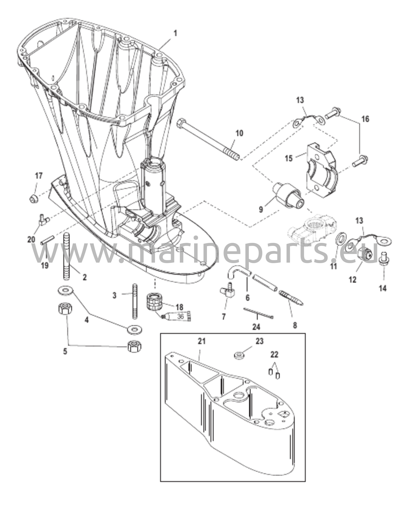 Voimansiirron akselikotelo