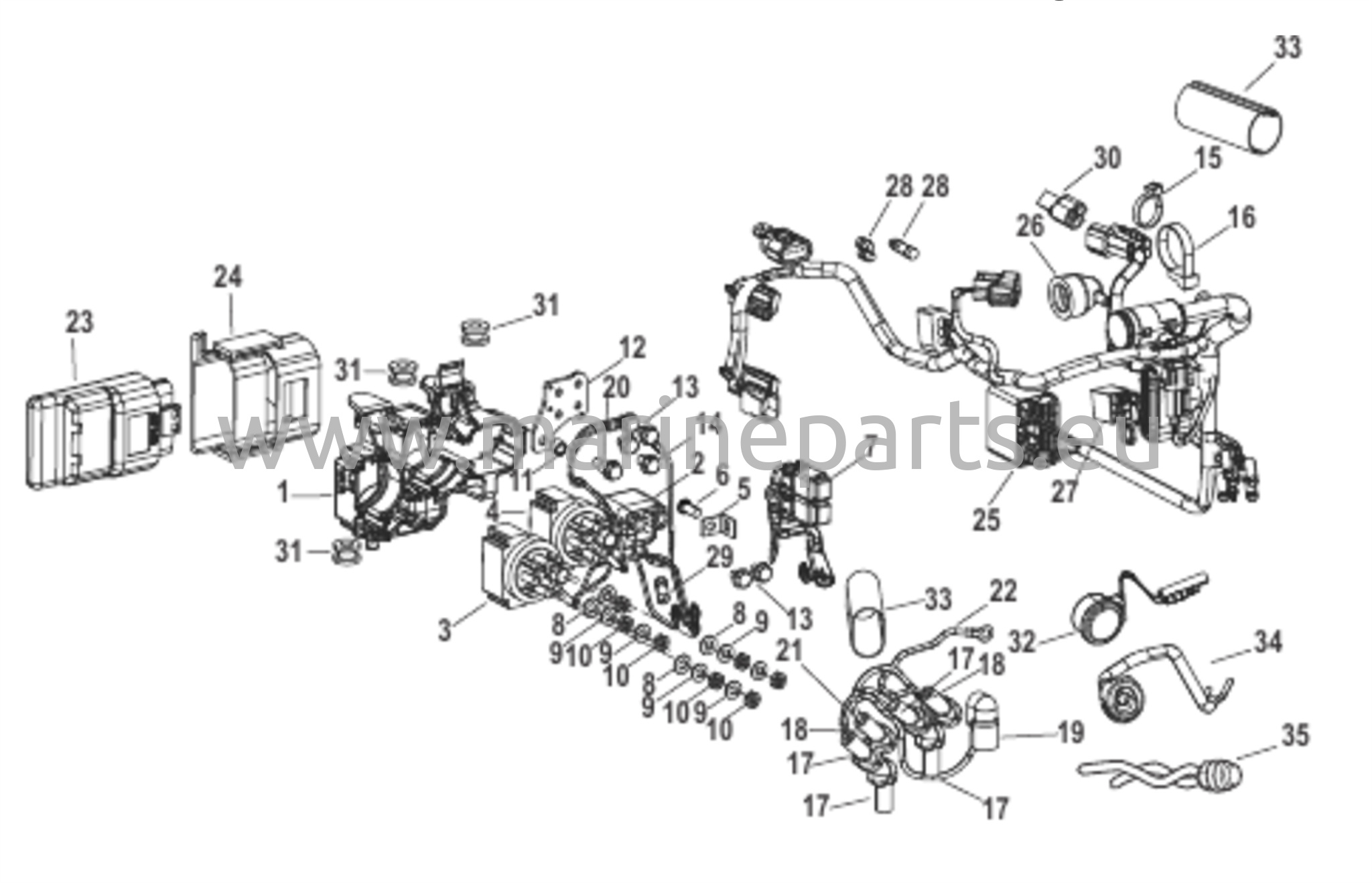 Elektrisk ECU och motorhärva