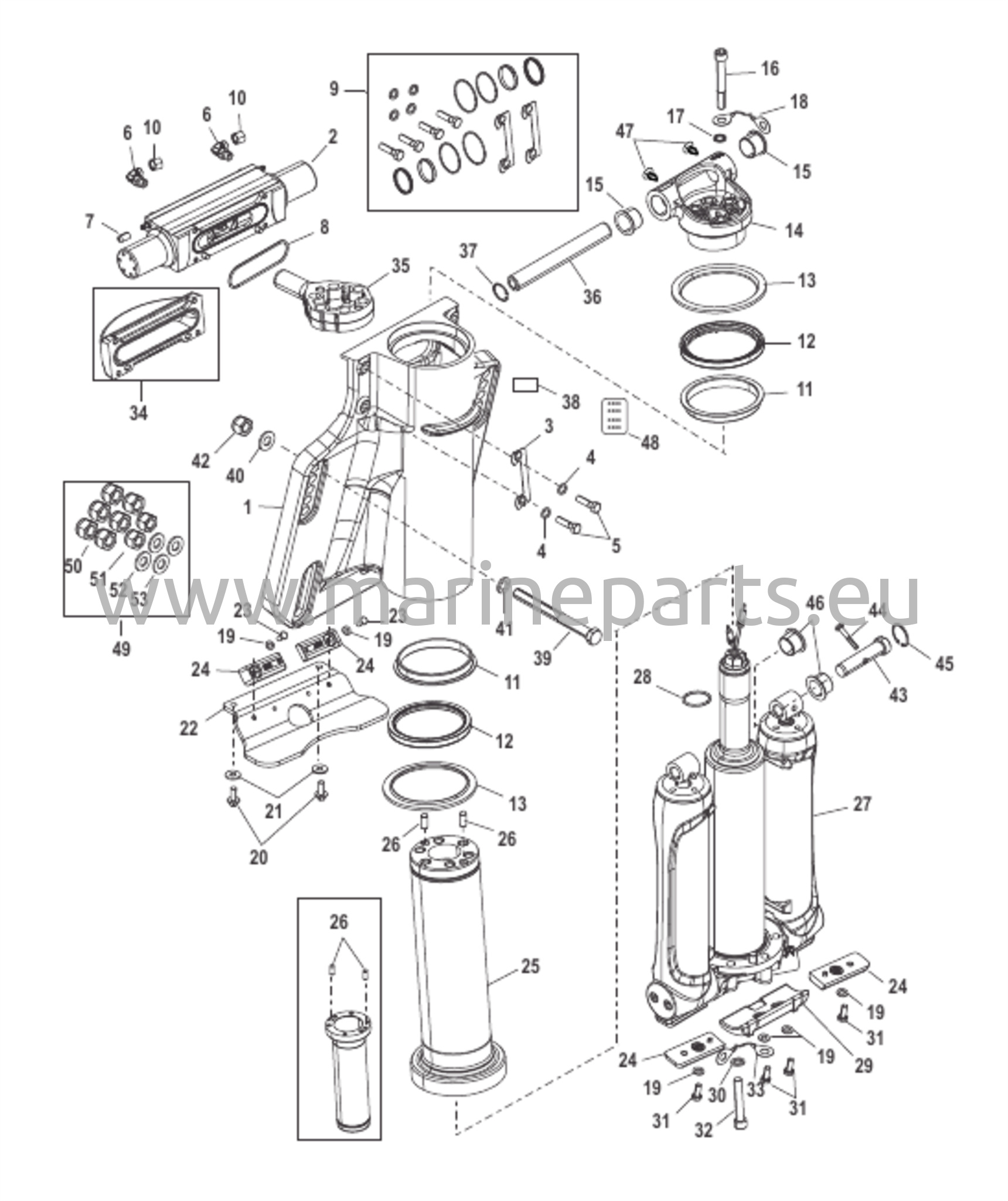 Power Trim/Transom-aggregat