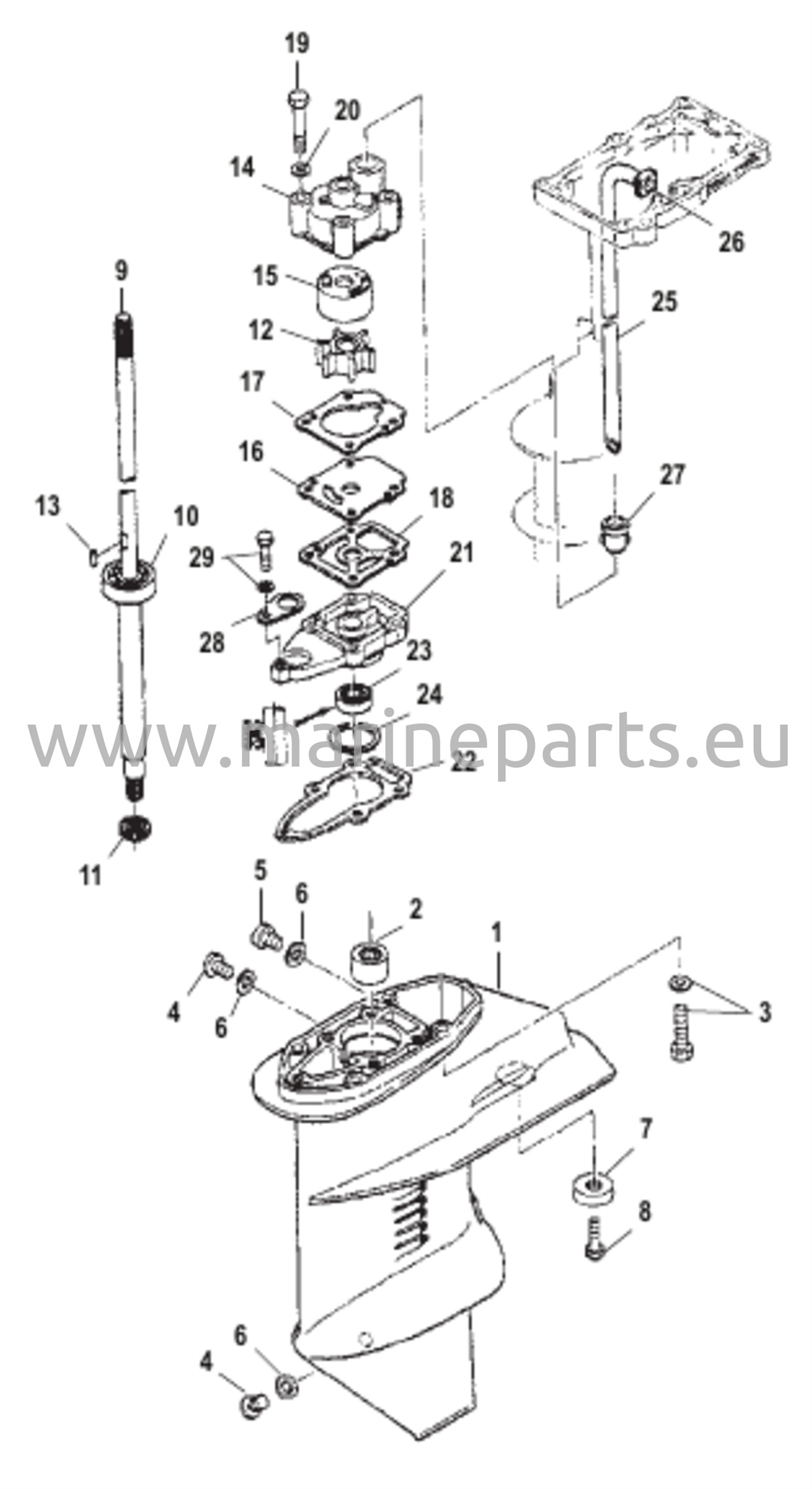 Vaihteiston kotelo (voimansiirtoakseli)