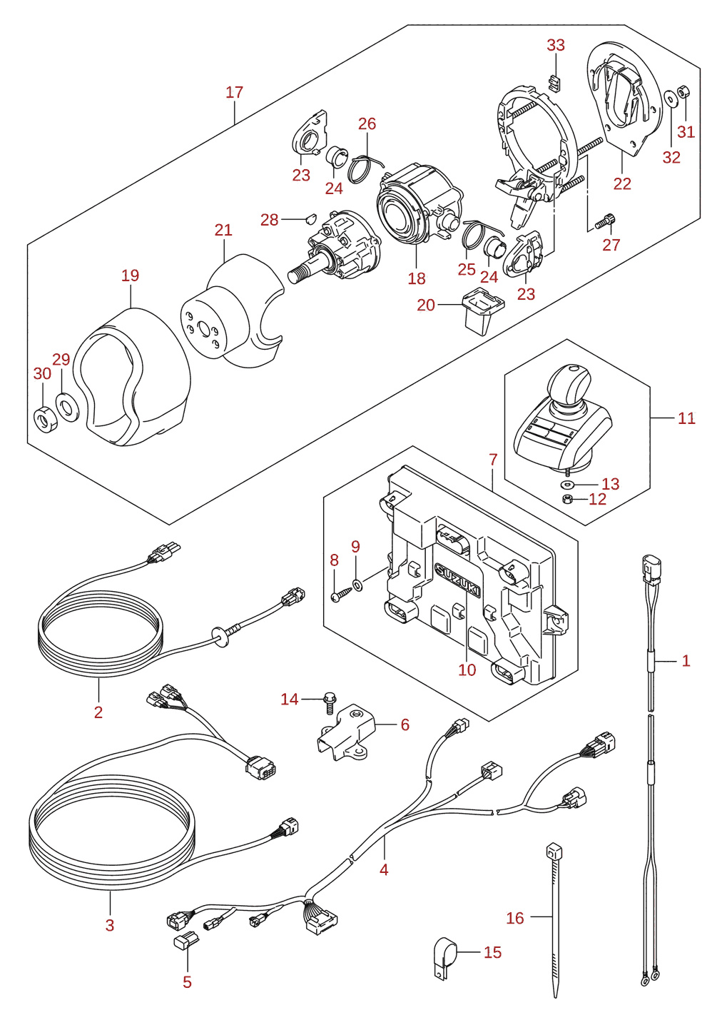 Rat / joystick (DF300BMD, DF350AMD) (ekstraudstyr)