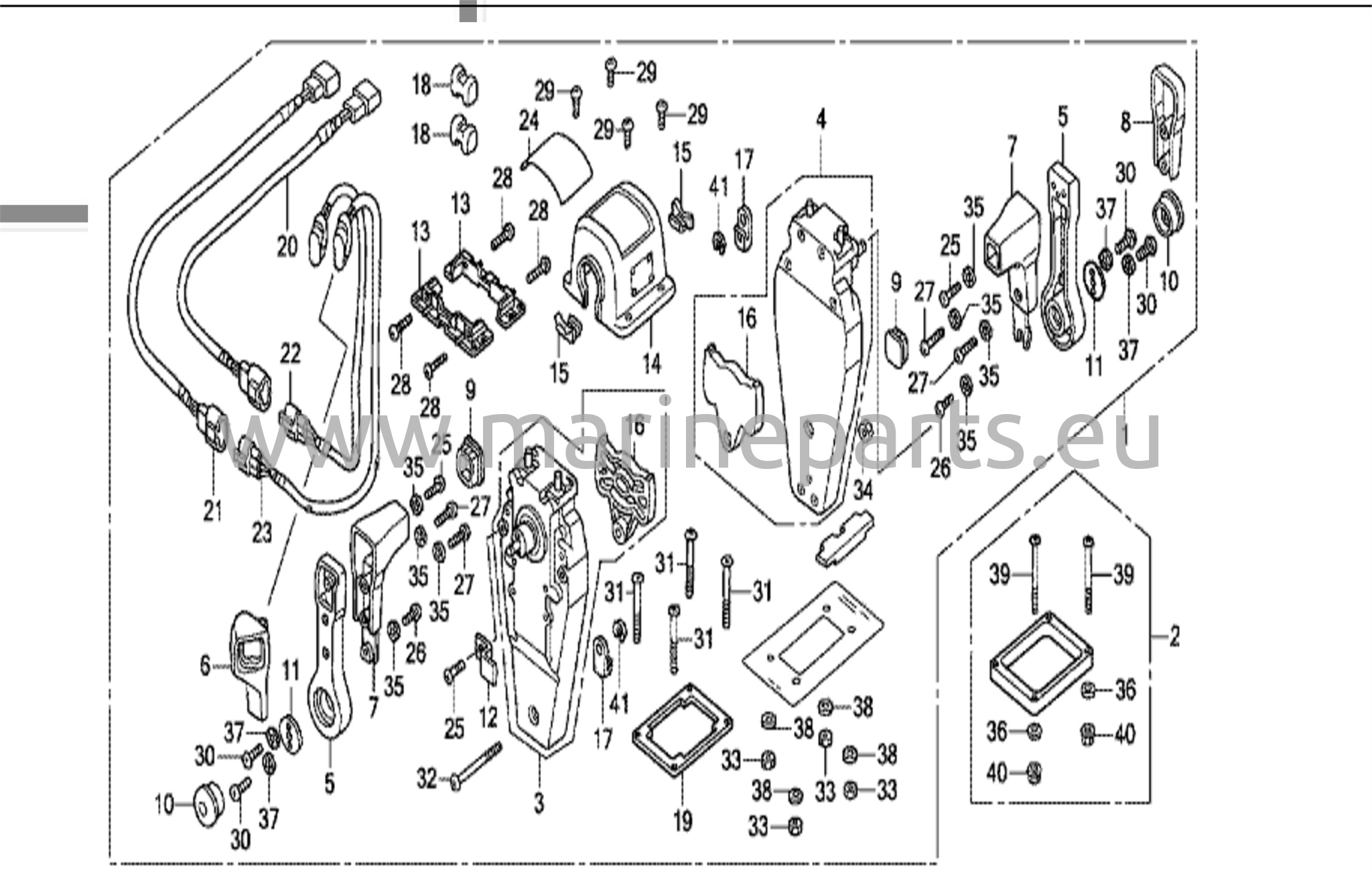 Kaugjuhtimispult (ülemine paigaldus, kahepoolne tüüp) (parem)