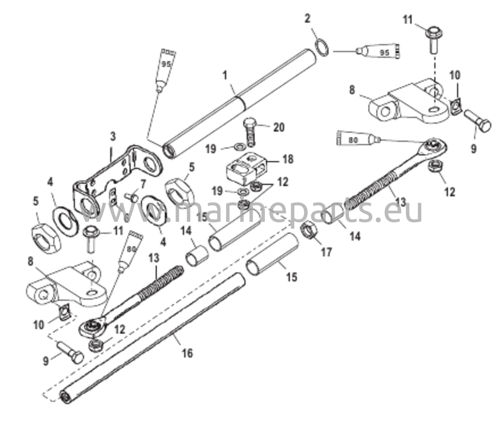Kaksoismoottorin tukitankosarja