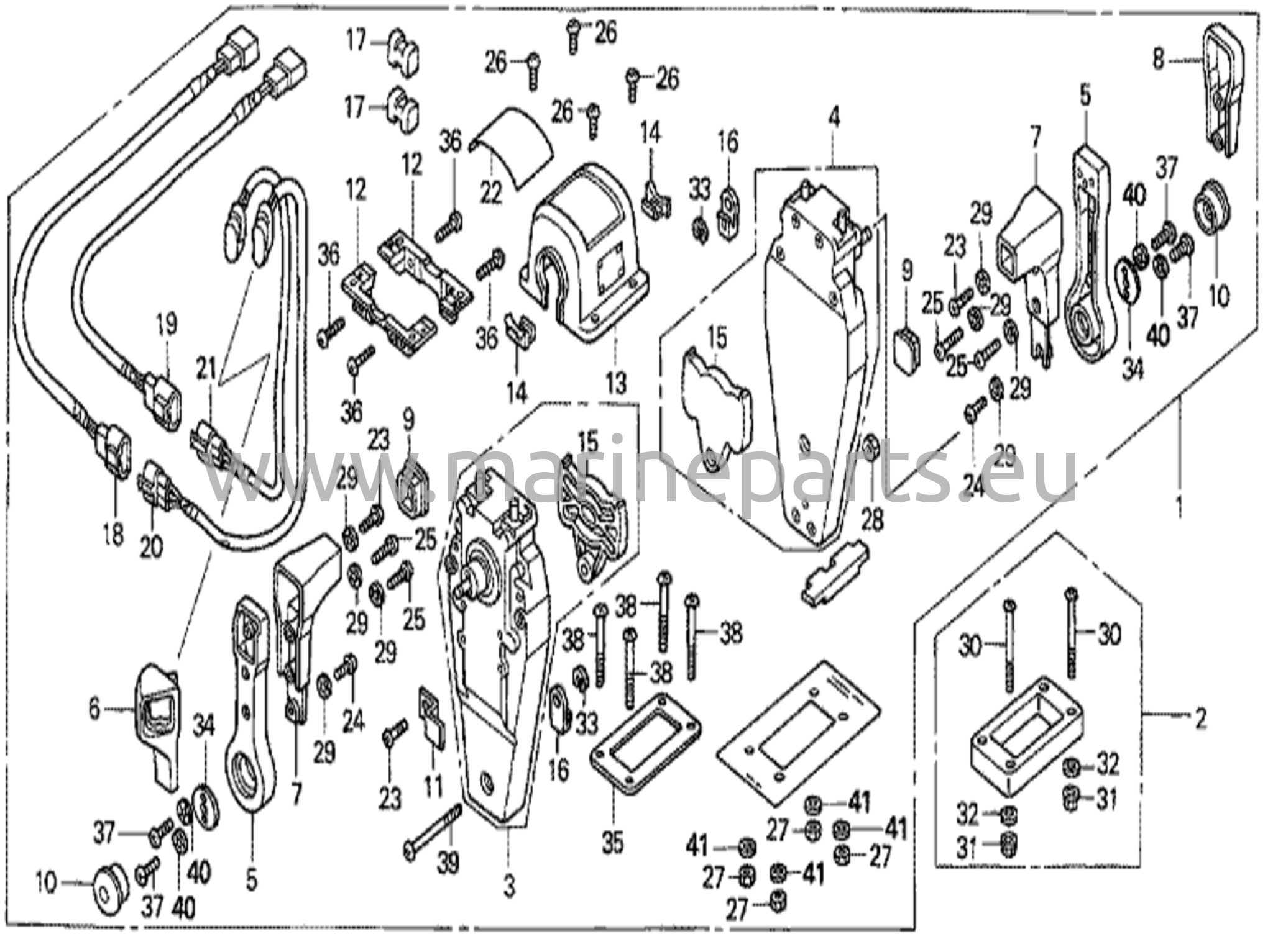 Kaugjuhtimispult (ülemine paigaldus, kahepoolne tüüp) (parem)