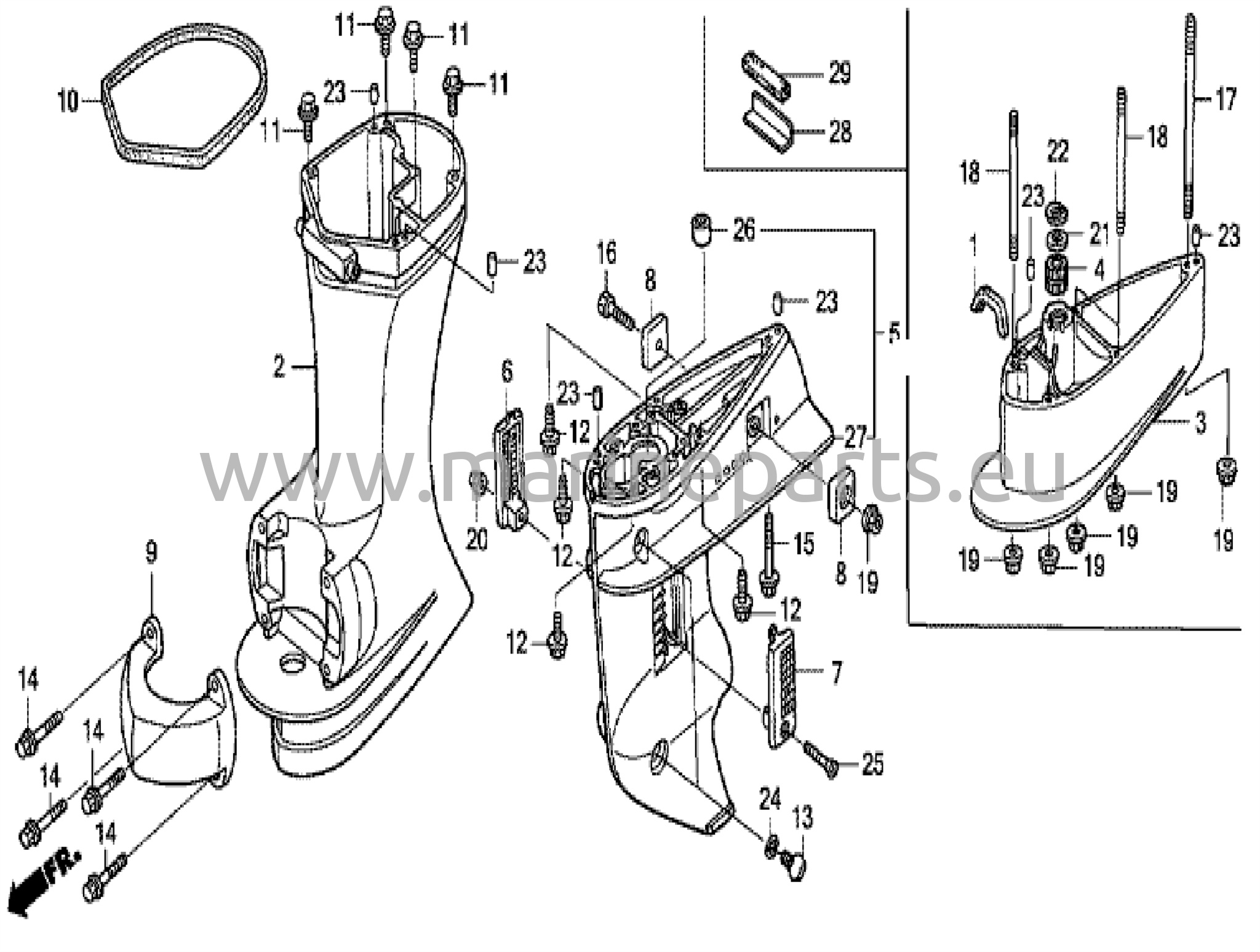 Växellåds-/förlängningshus