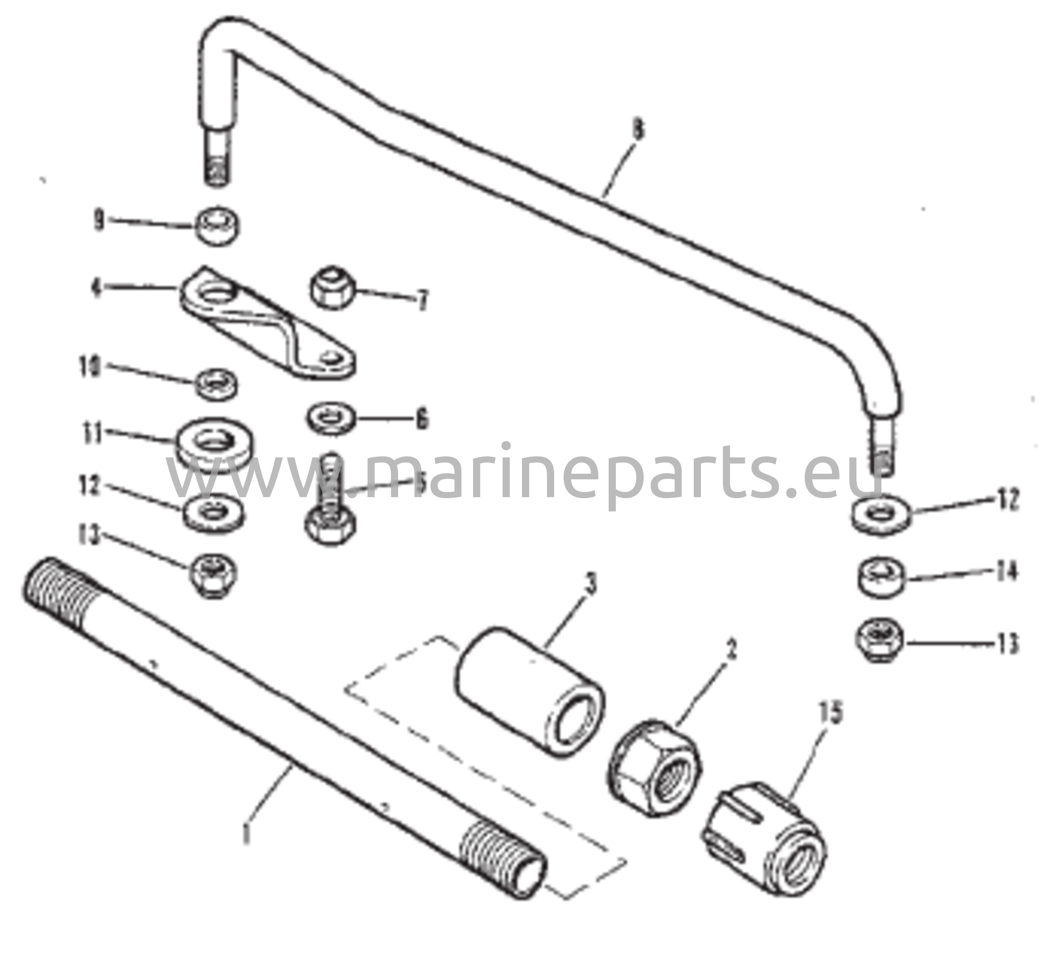 Rod and Components (Electric Long w/ Remote Control) 