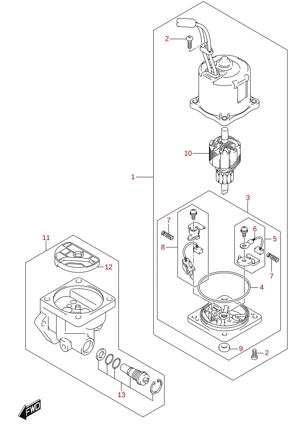 PTT motor (DF115AST, DF140)