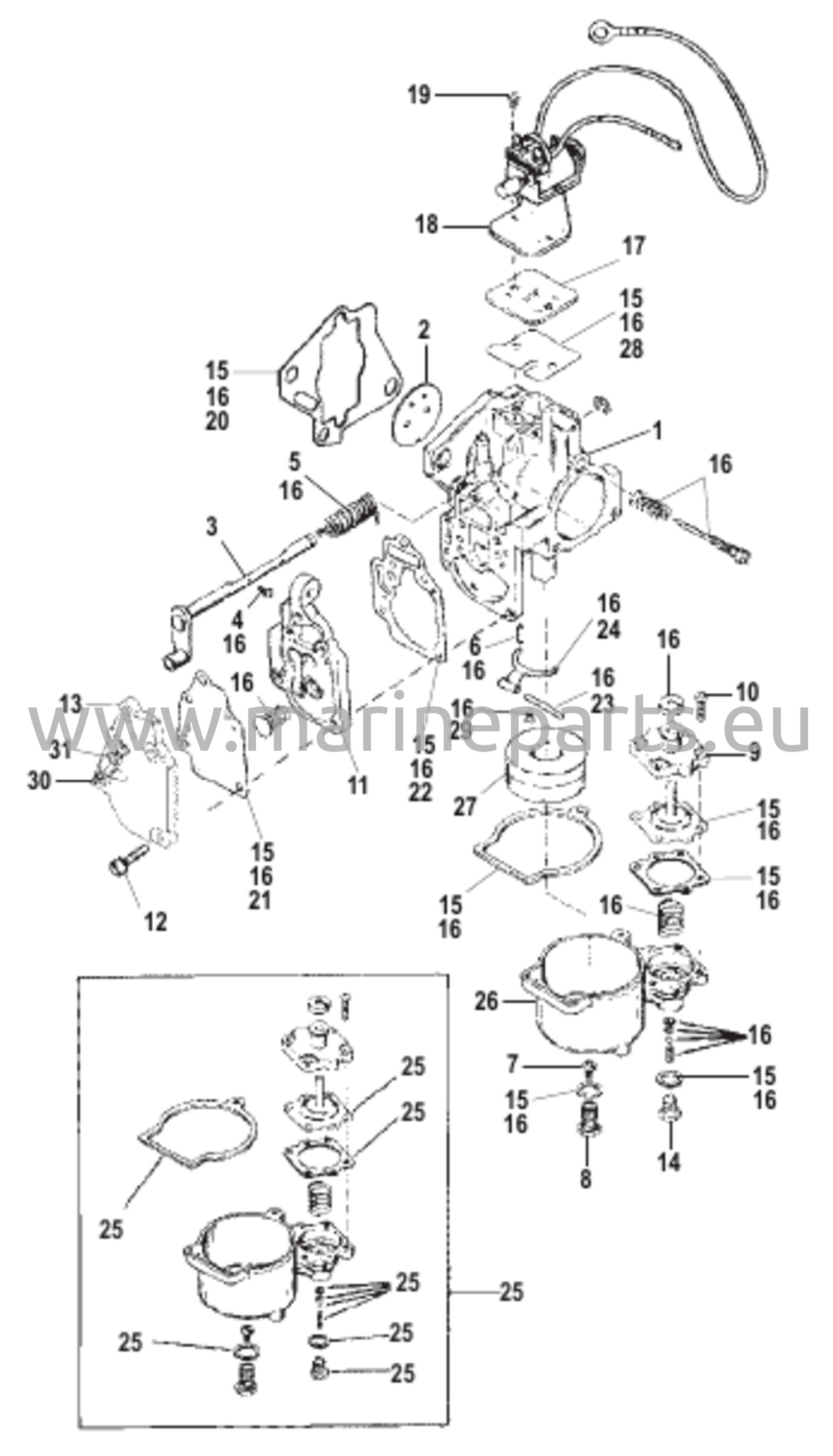 Carburetor (20/25/Jet 20) 