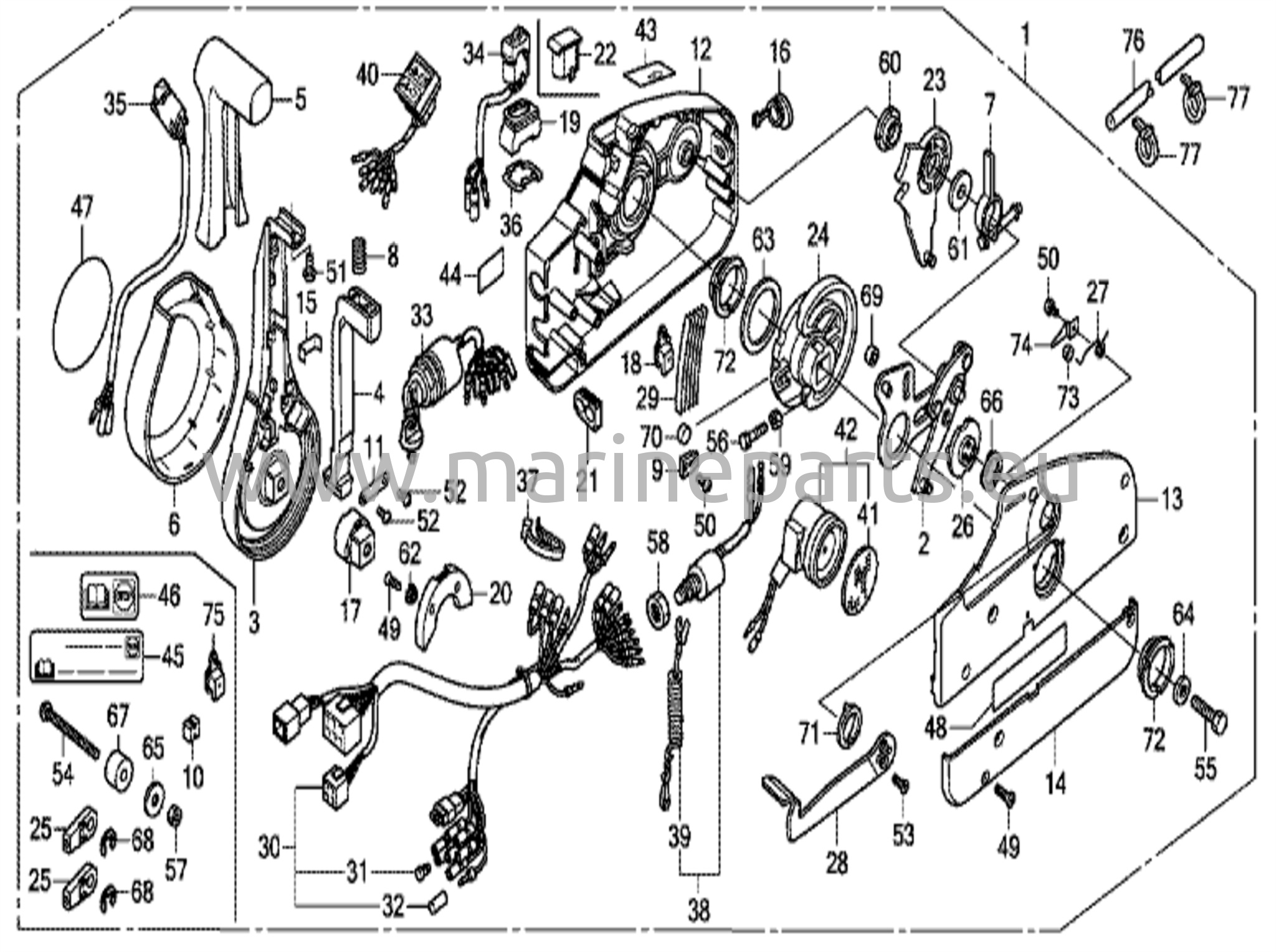 Kaukosäätölaatikko (NHK MEC) (kahvan kansi = kromi)