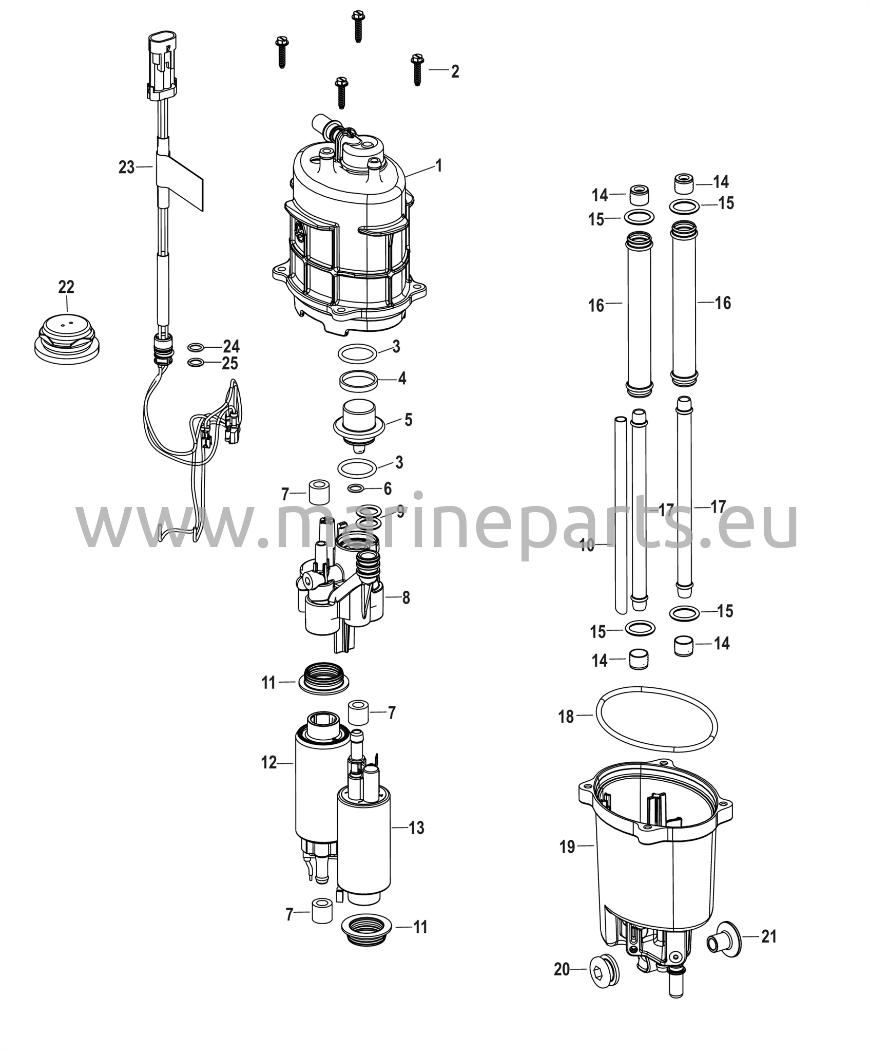 Polttoaineen syöttömoduuli 2B457610 ja uudemmat