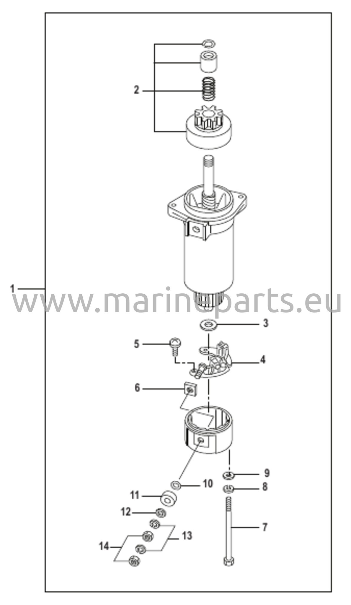 Käynnistinmoottorin osat