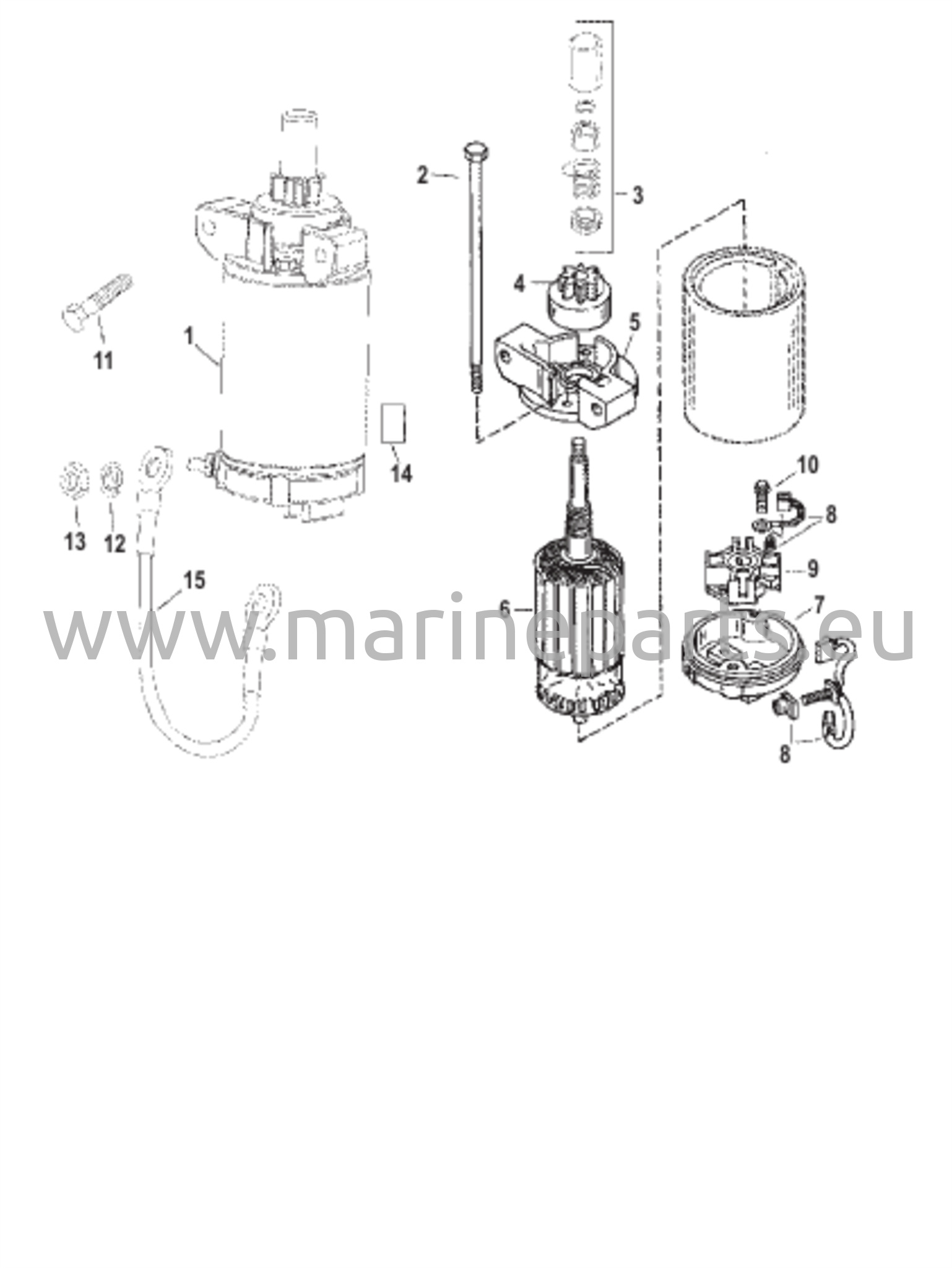 Sähkömoottori (sarjanumero 0g472133 ja siitä eteenpäin)