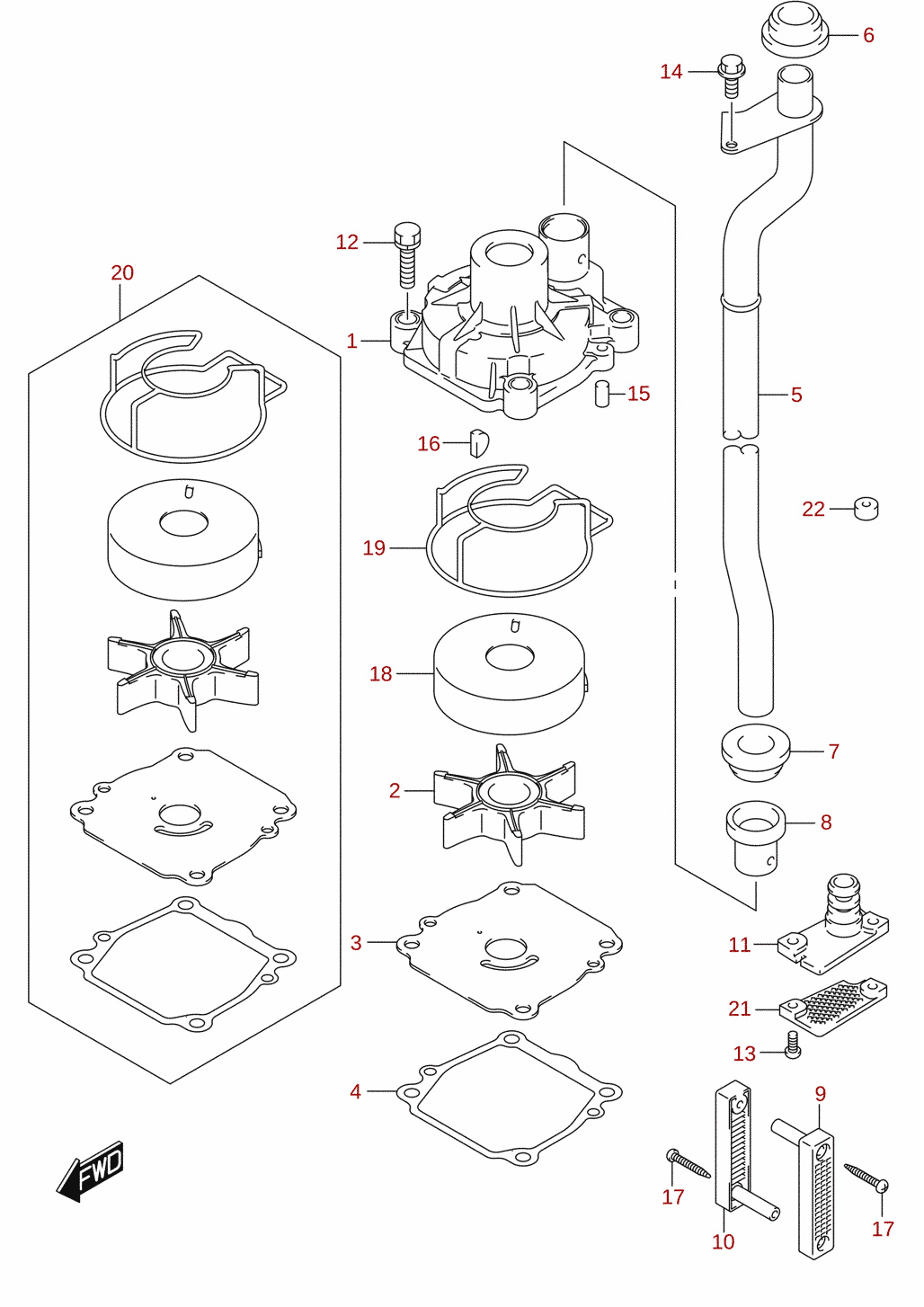 Water pump (DF60) 2/2
