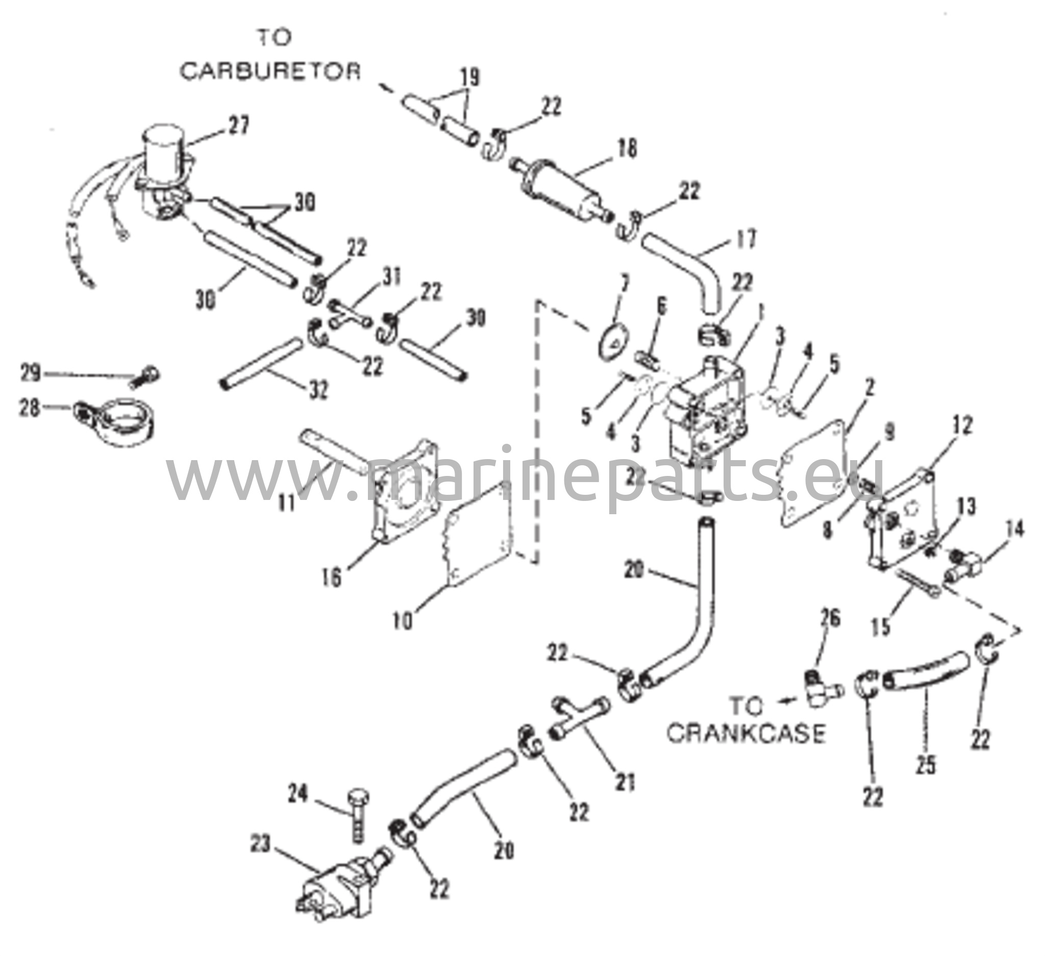 Polttoainepumppu (valkoinen tai punainen)