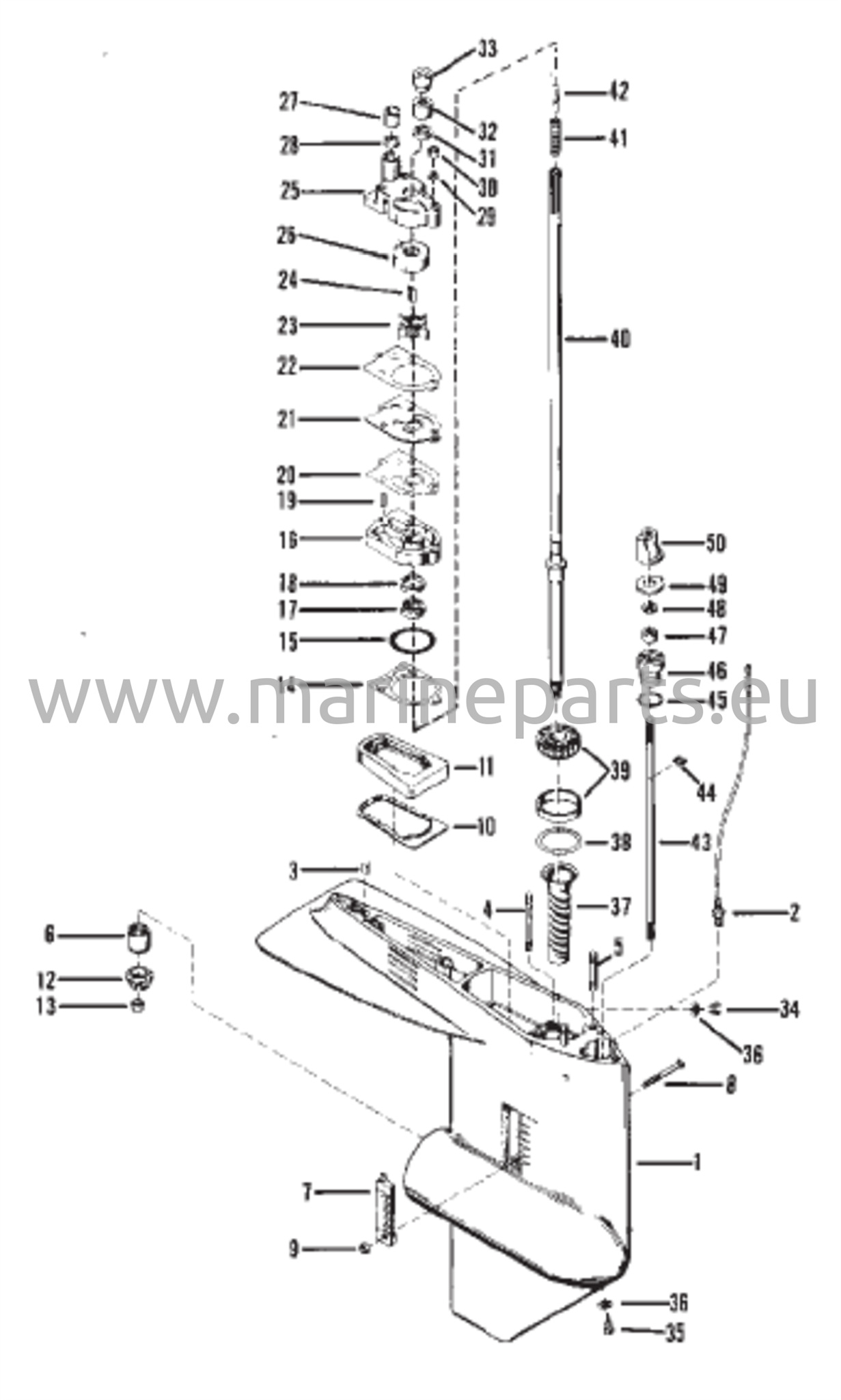 Vaihteiston kotelo (voimansiirtoakseli)
