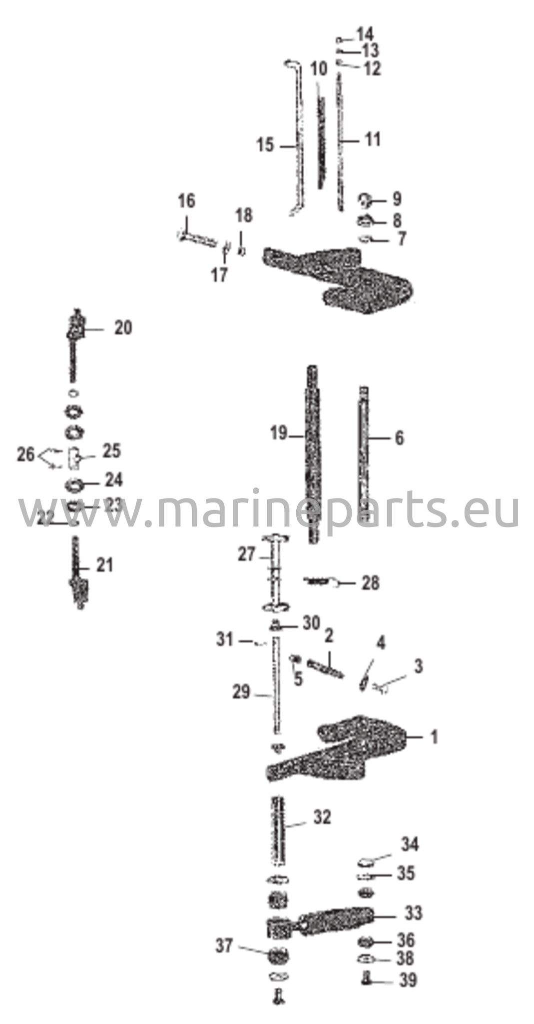 Puristinteline ja kääntölukko (lyhyt akseli)