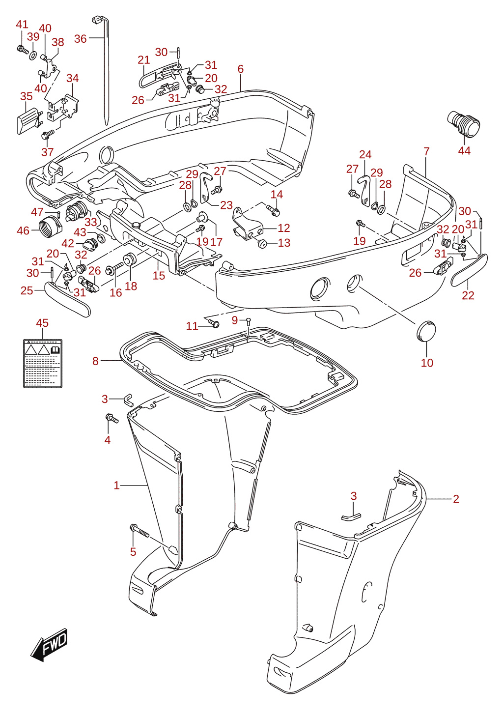Side cover (X/XX-transom)