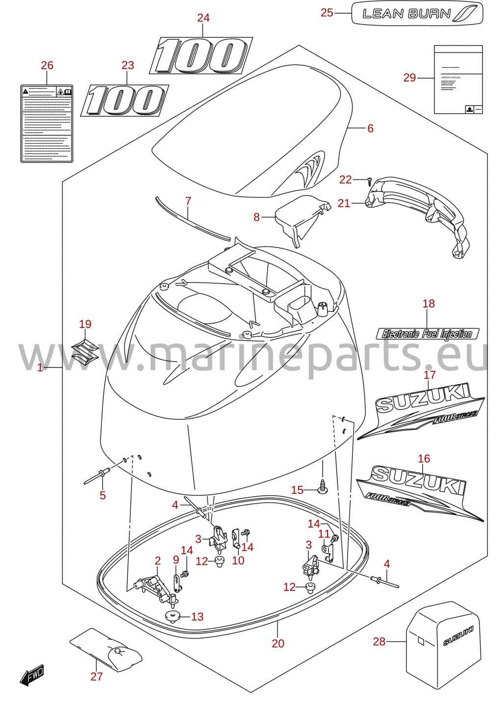 Engine cover (DF100AT)