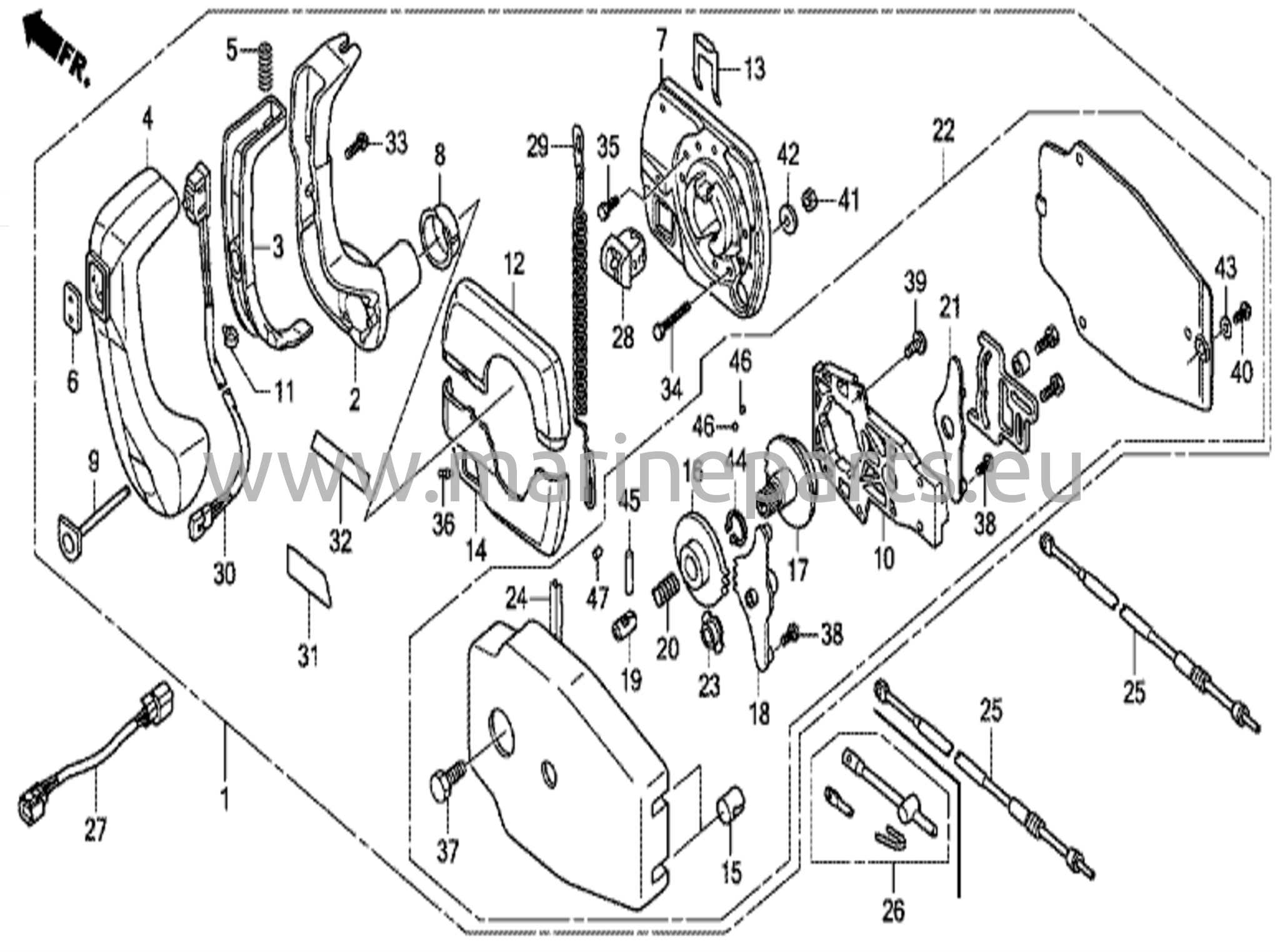 Kaukosäätölaatikko (paneelikiinnitys)
