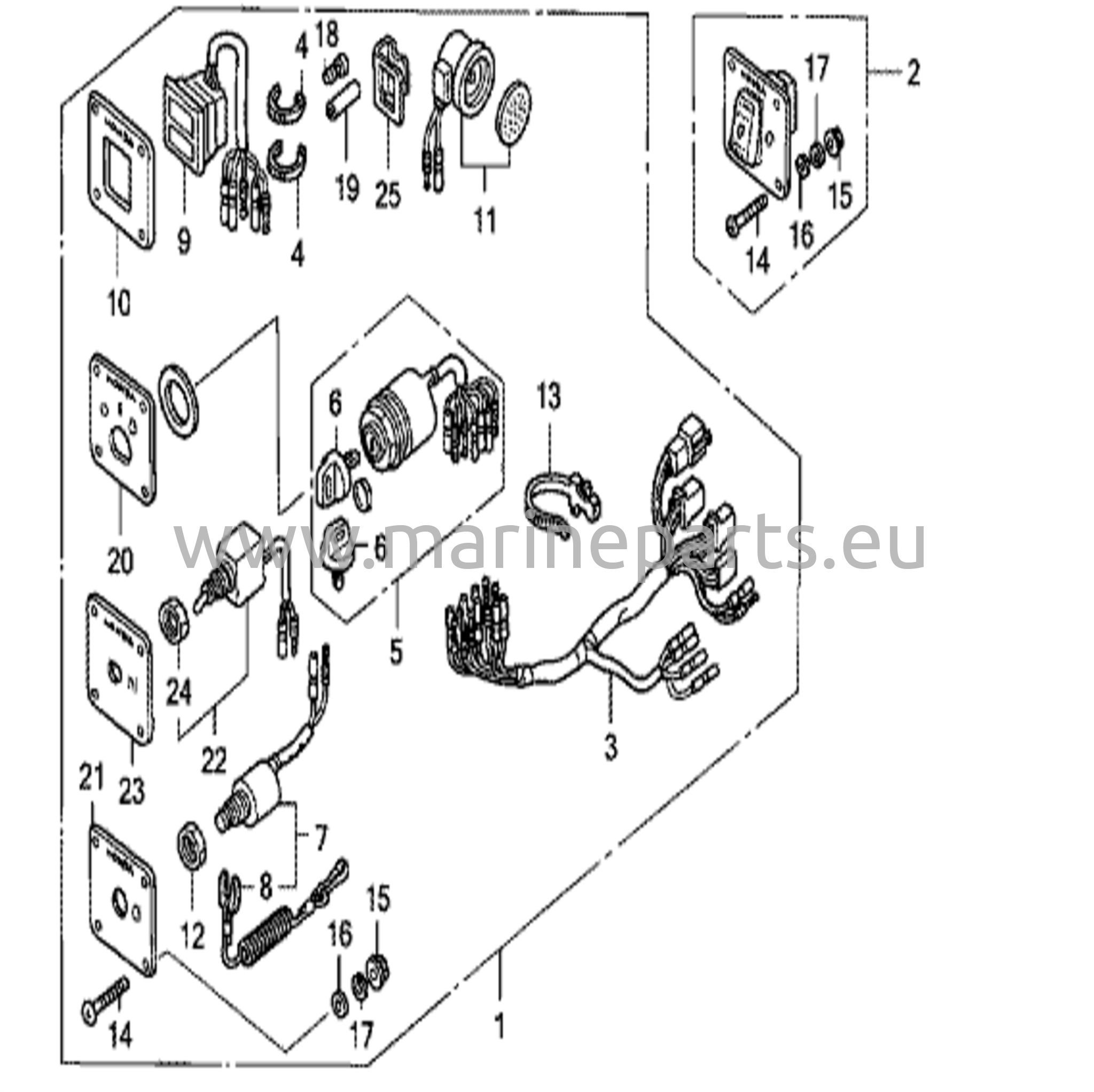 Kontrollpanel / strömbrytarkit