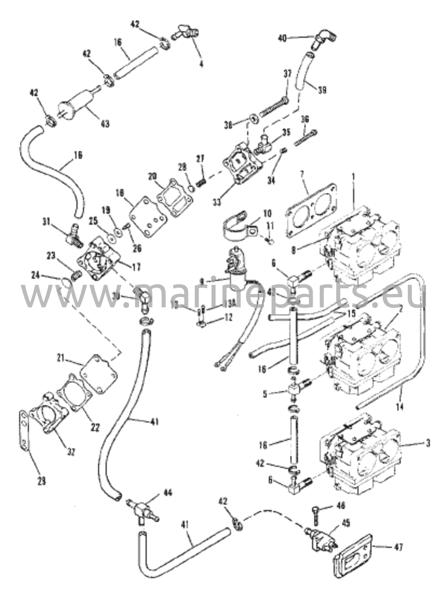 Polttoainepumppu ja kaasutin