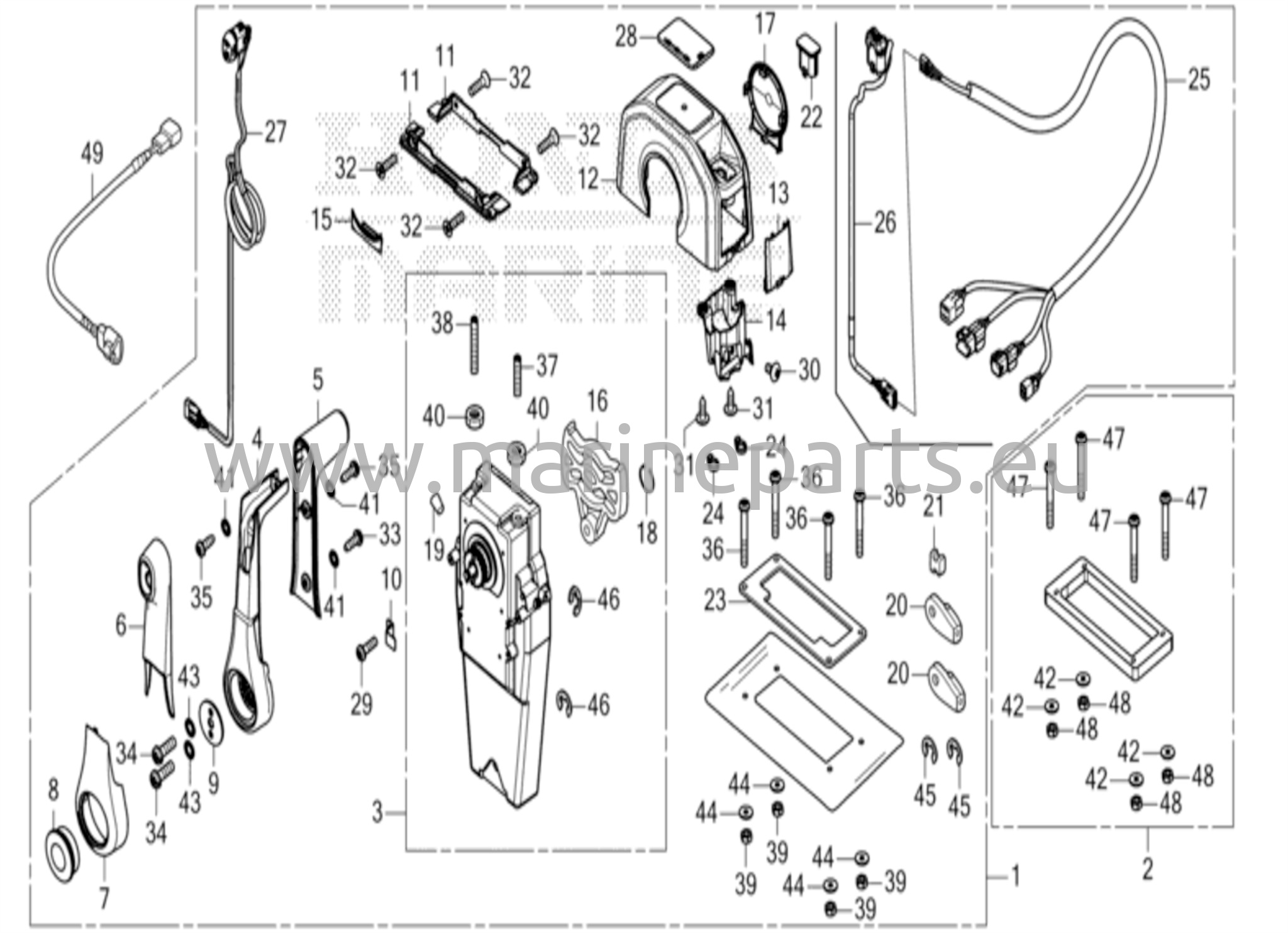 Kaukosäädin (yläkiinnitys, yksityyppi) (nhk mec)