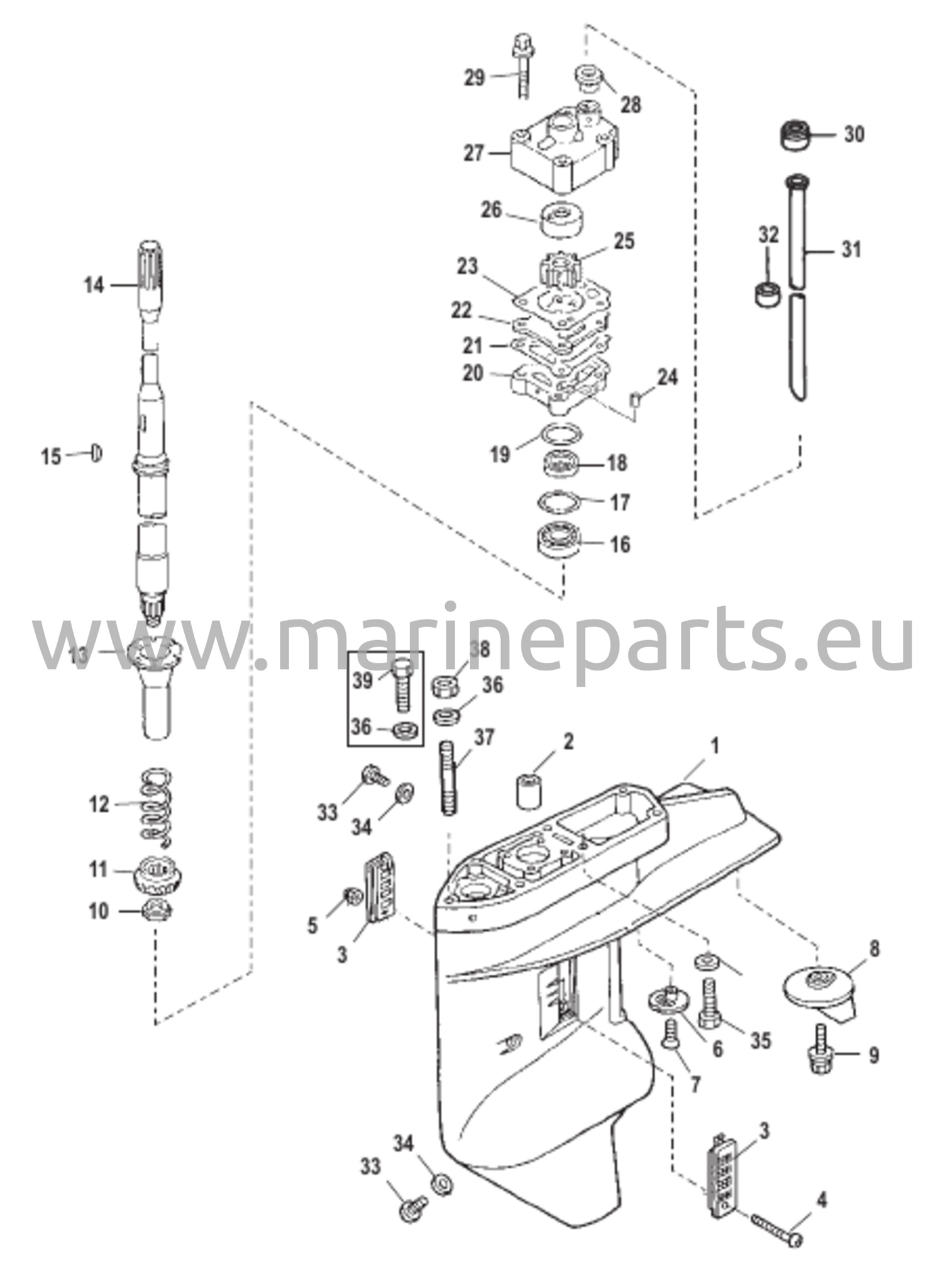Gear Housing Driveshaft 