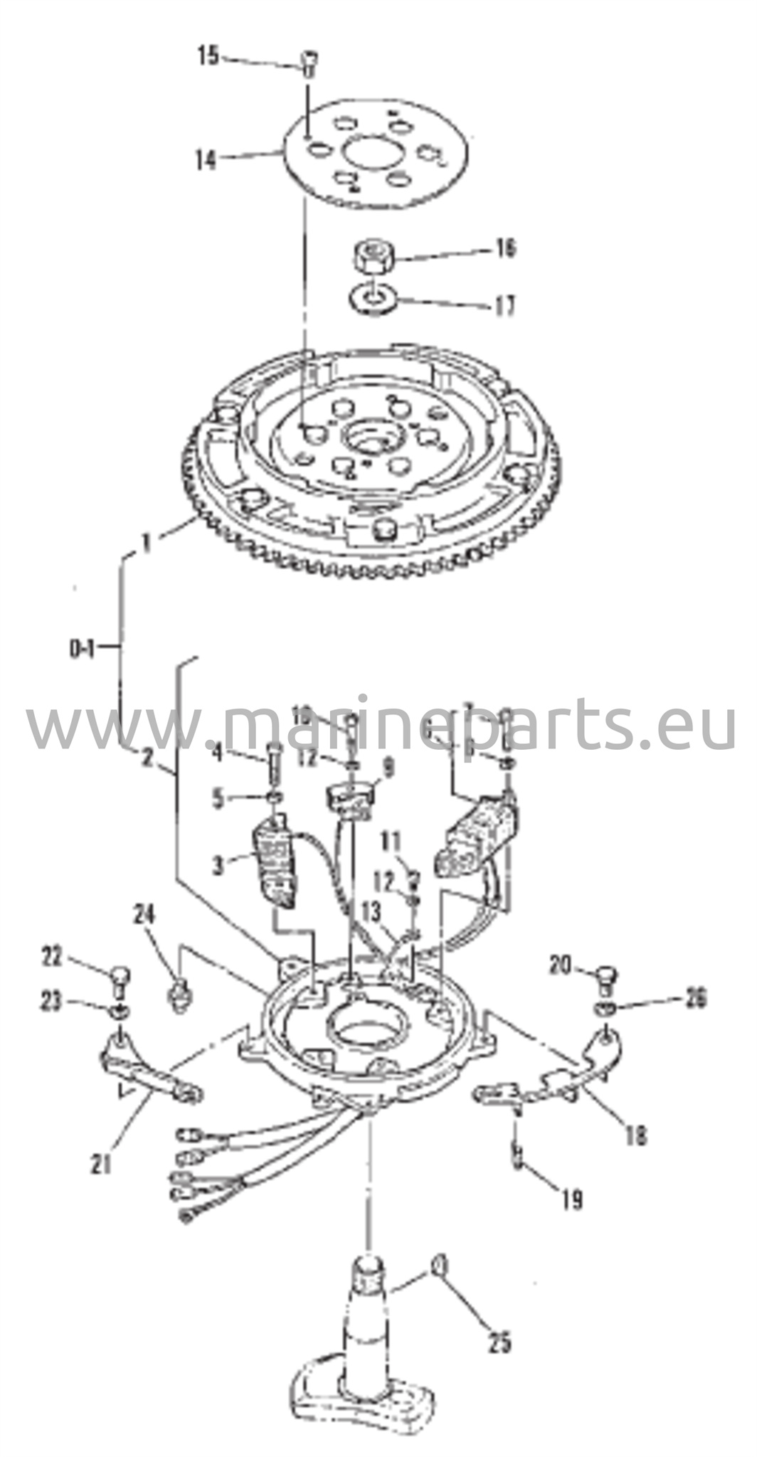 C.D.I. magneto assembly