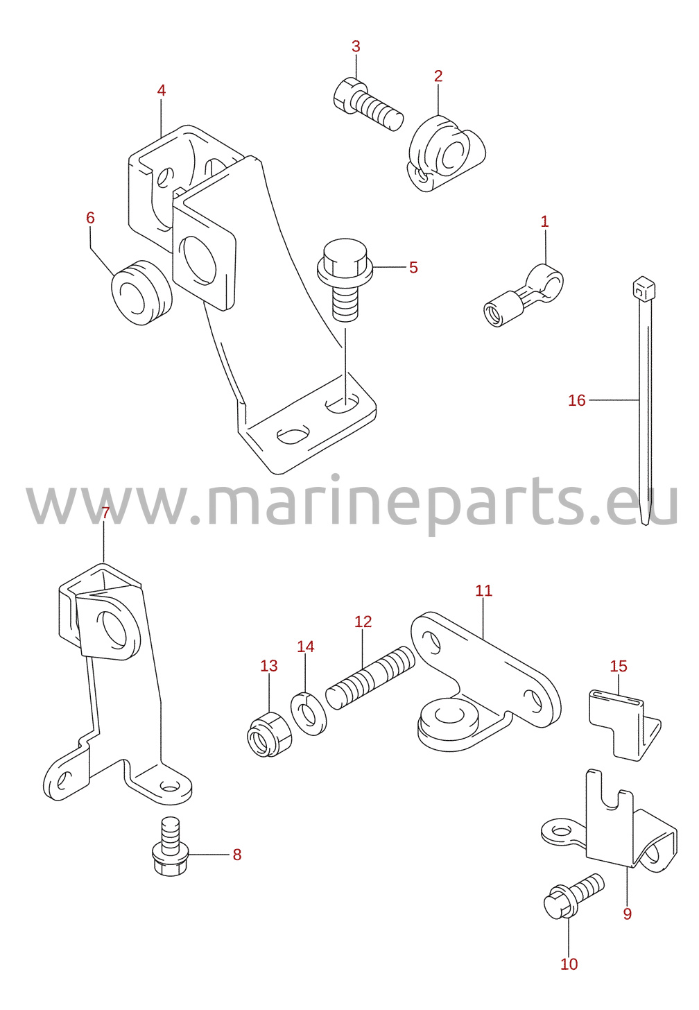 Remote control cable holder (DF15R, DF9.9R)