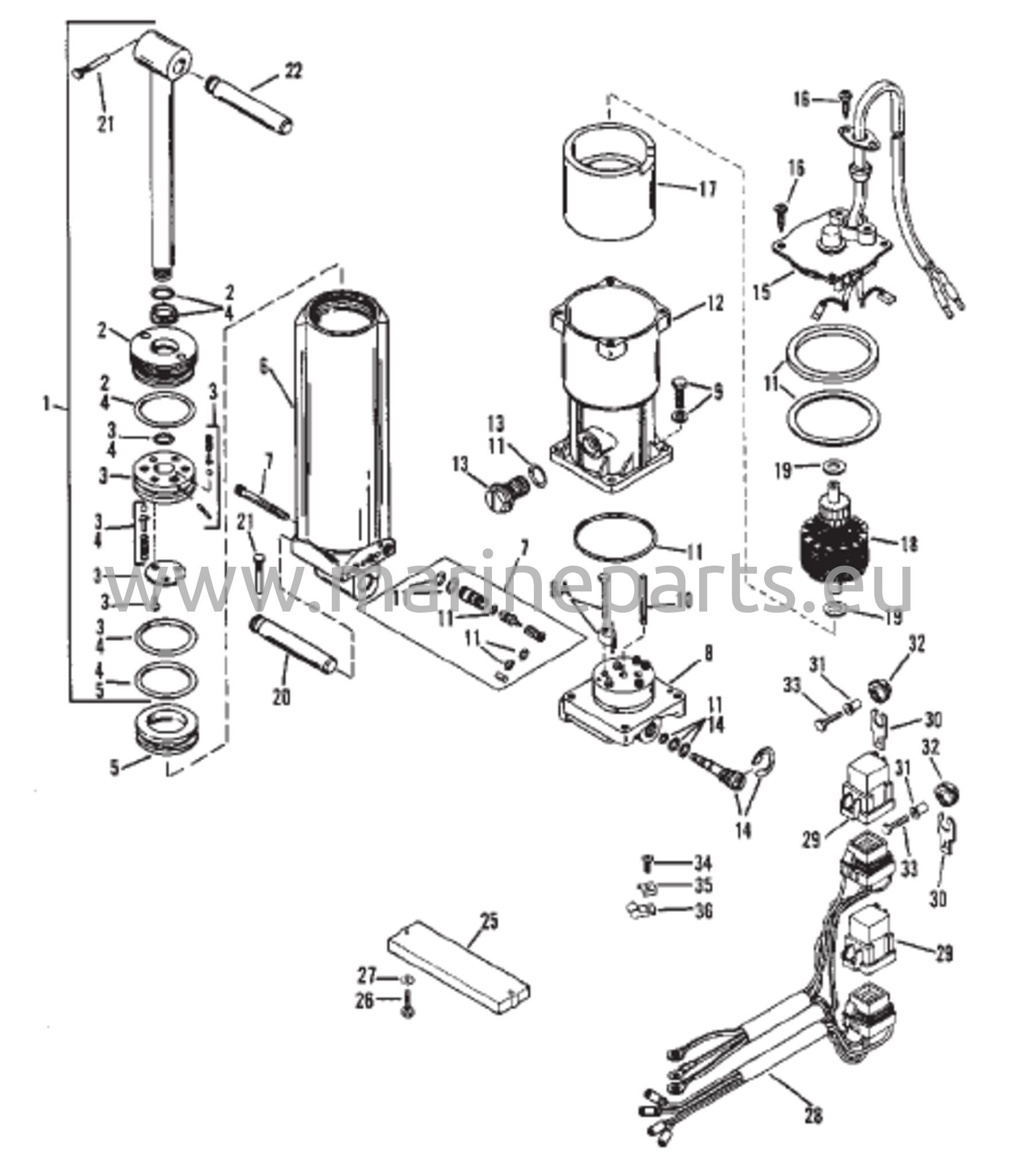 Voimansiirron säätökomponentit (Yksittäinen sylinterinen voimansiirron säätö)