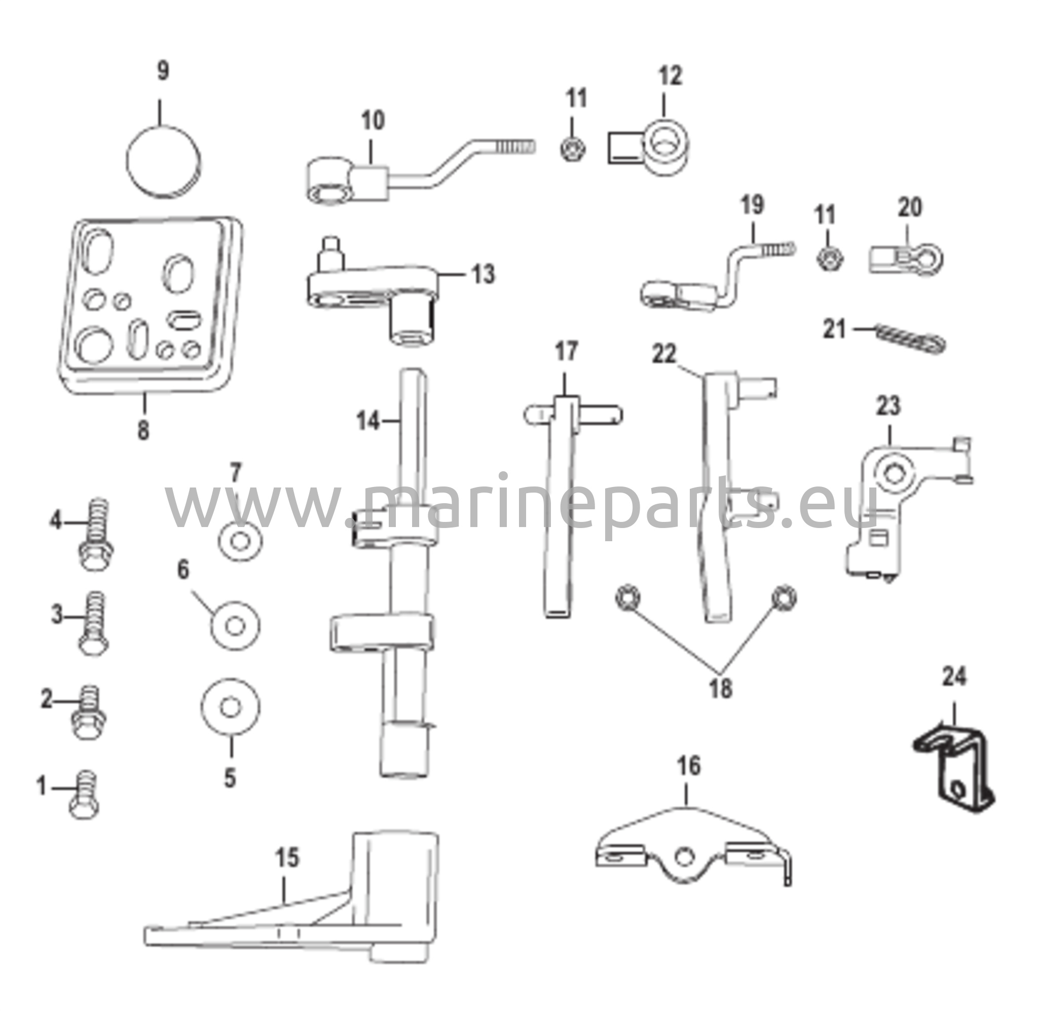 RC-muuntosarja - Manuaalinen käynnistys 25-30 hv 889246A34