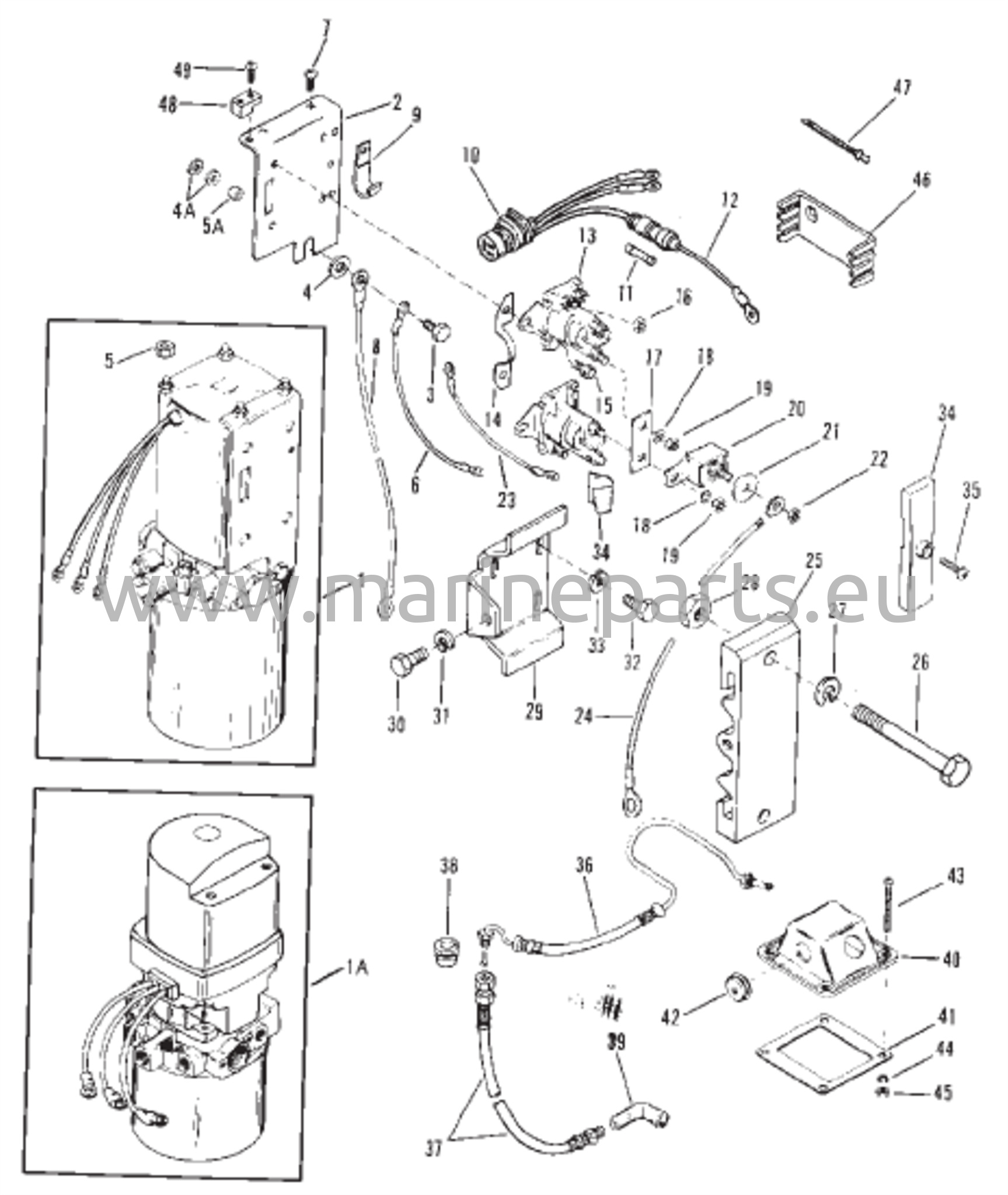 Hydraulisk pump och monteringsfästen