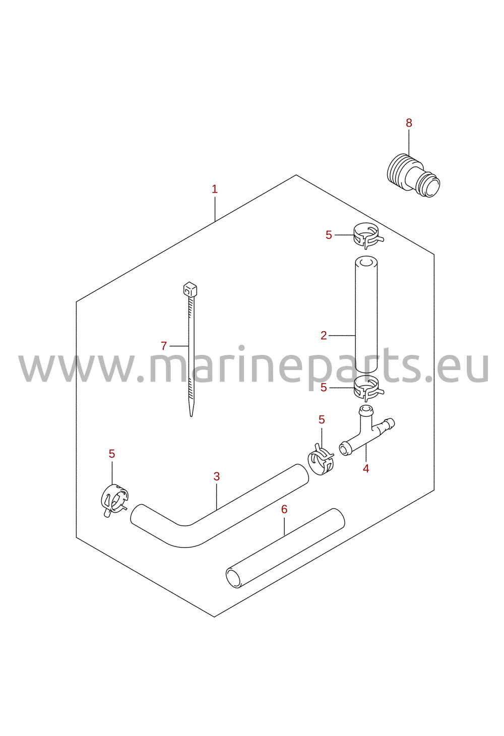 Water pressure gauge sub-kit (optional)