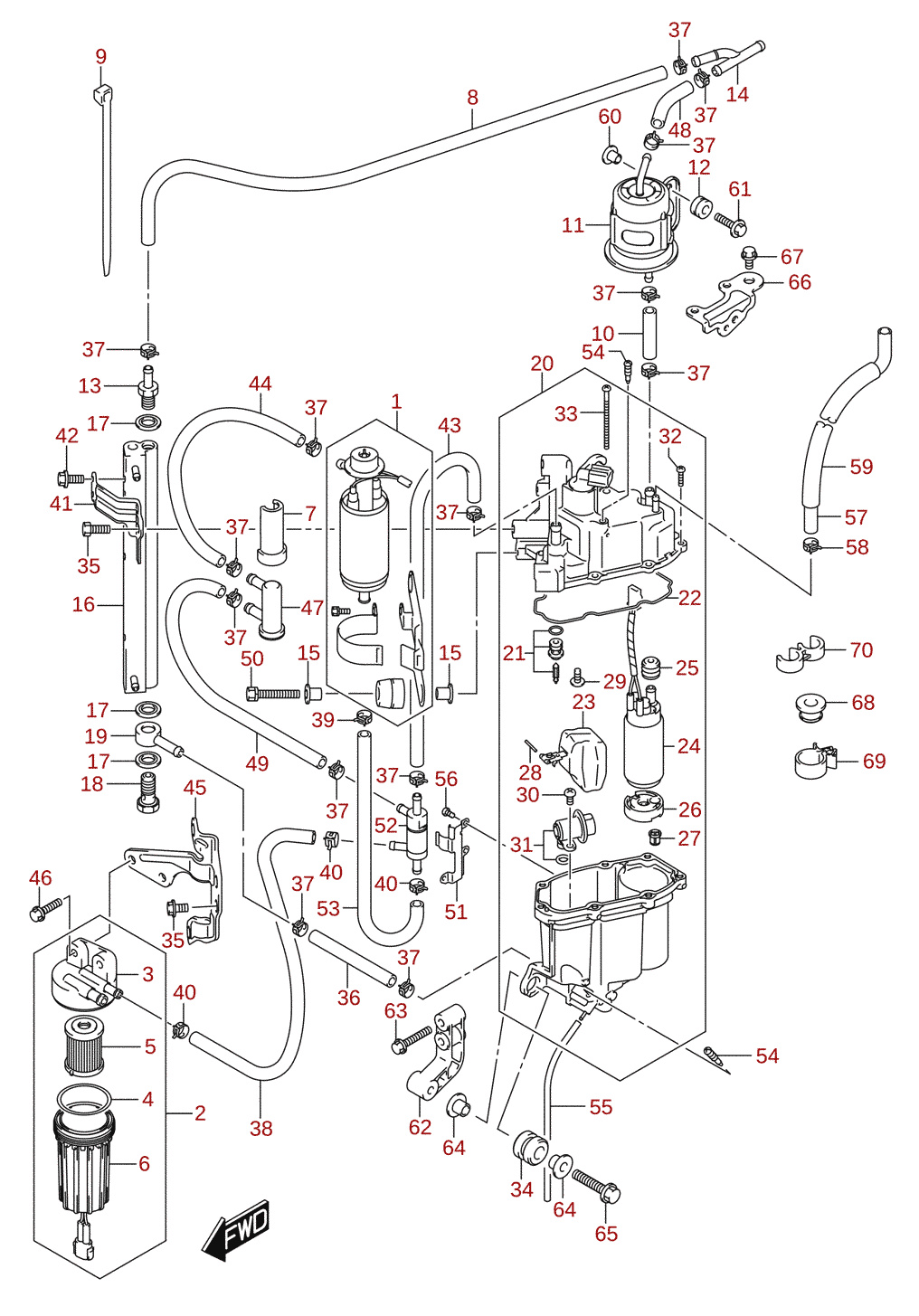 Pumpa za gorivo / separator para goriva