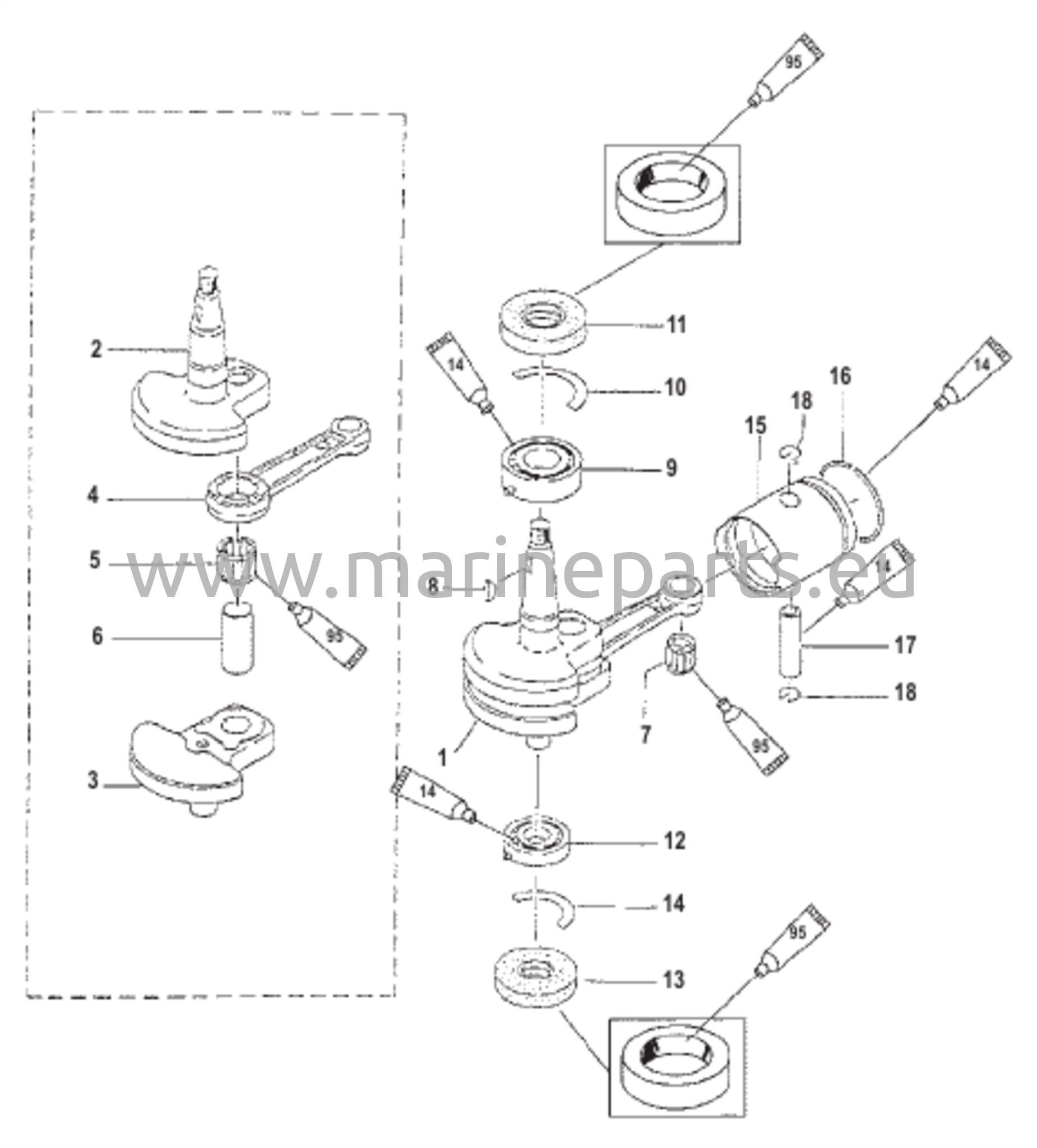 Kampiakseli ja mäntä
