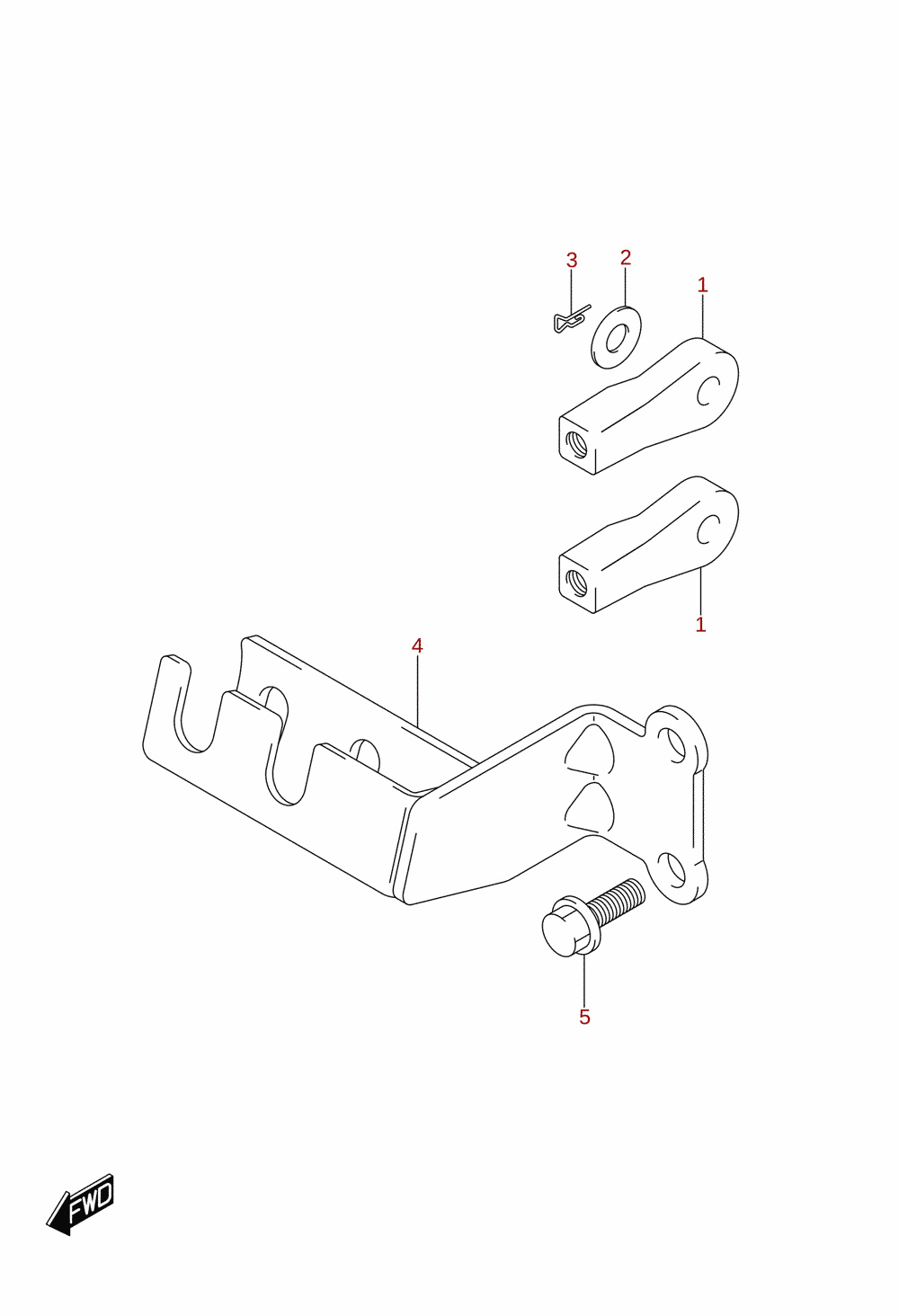 Remote control cable holder (DF8AR, DF9.9AR)