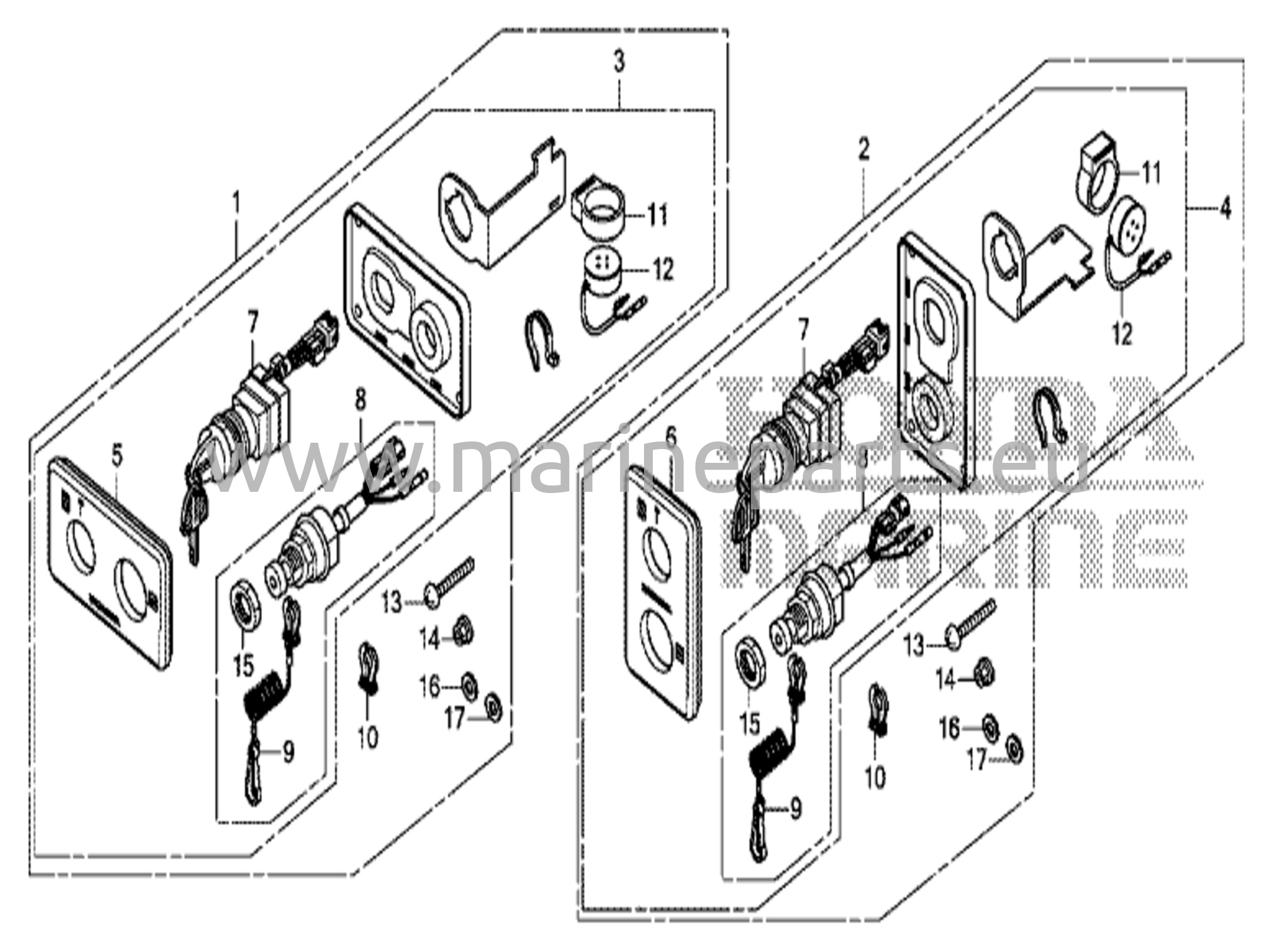 Strömbrytarpanelset (6) (DBW)