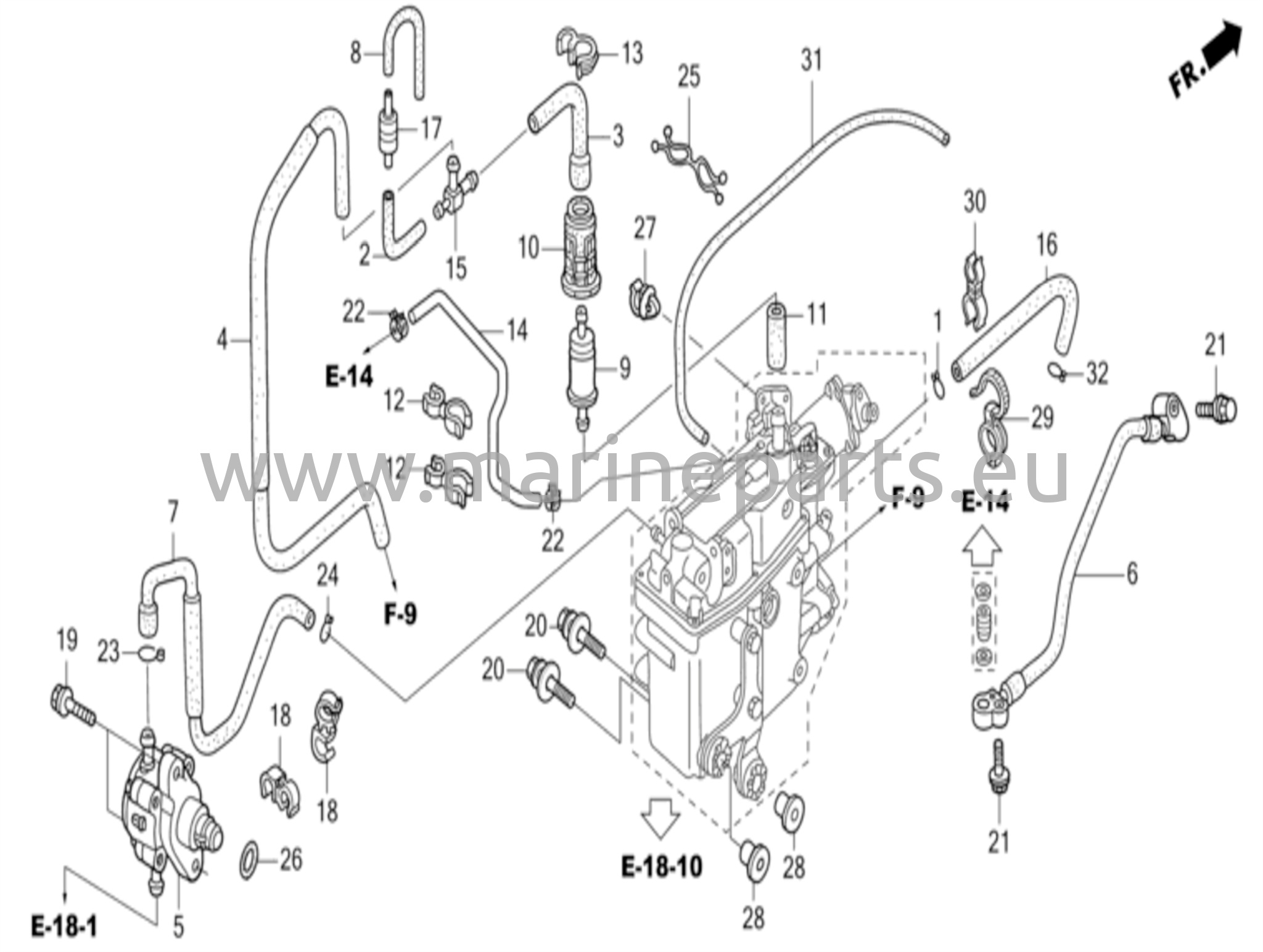 Polttoainepumppu/polttoaineletku