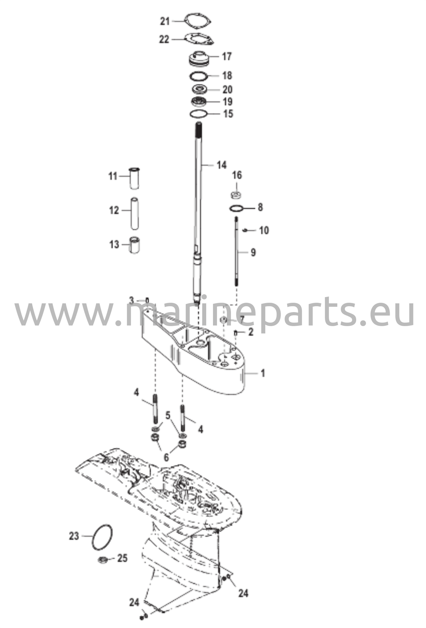 Laajennussarja - 2,5 tuuman voimansiirron kotelo (879150A88)