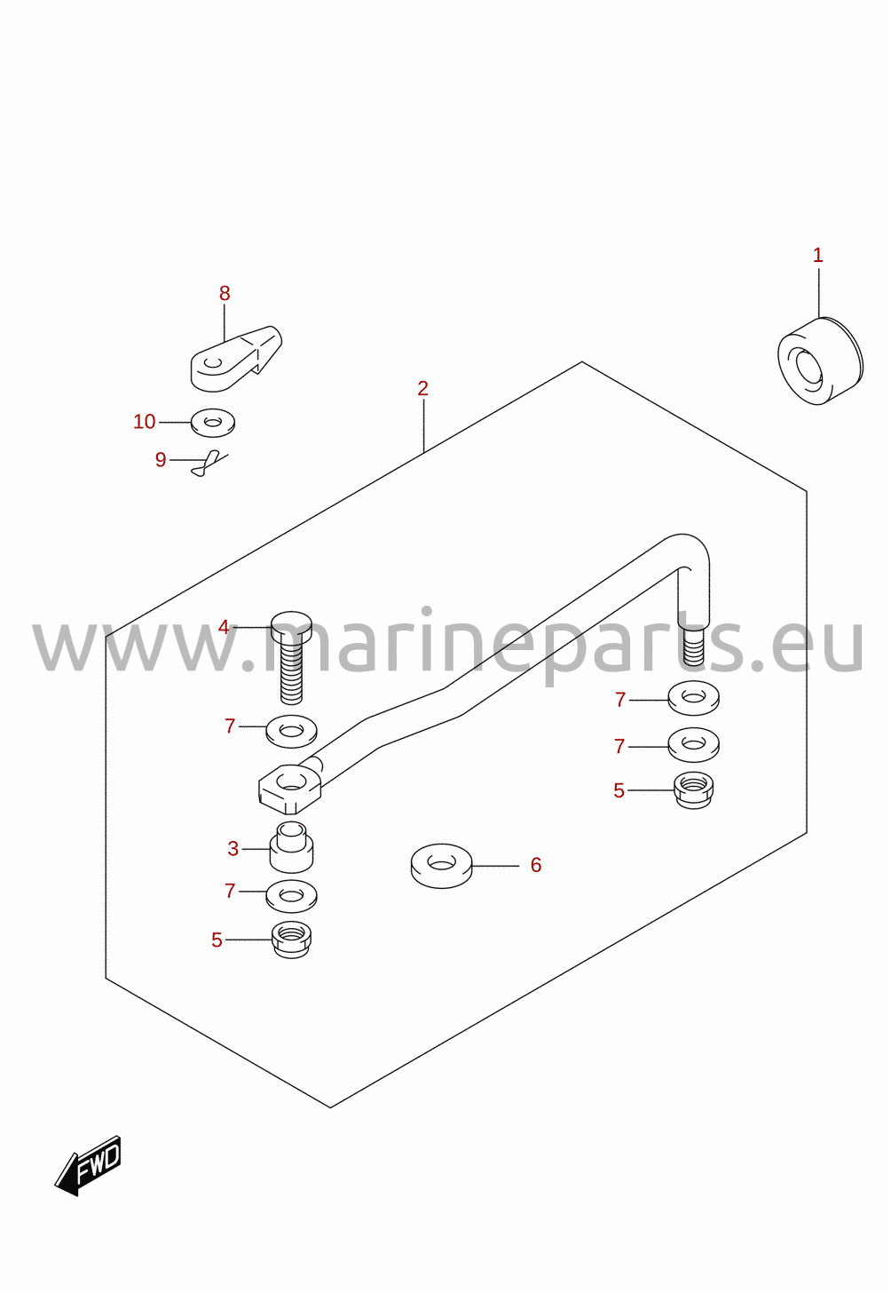 Styrstag (DF100B, DF70A, DF75A, DF80A, DF90A)