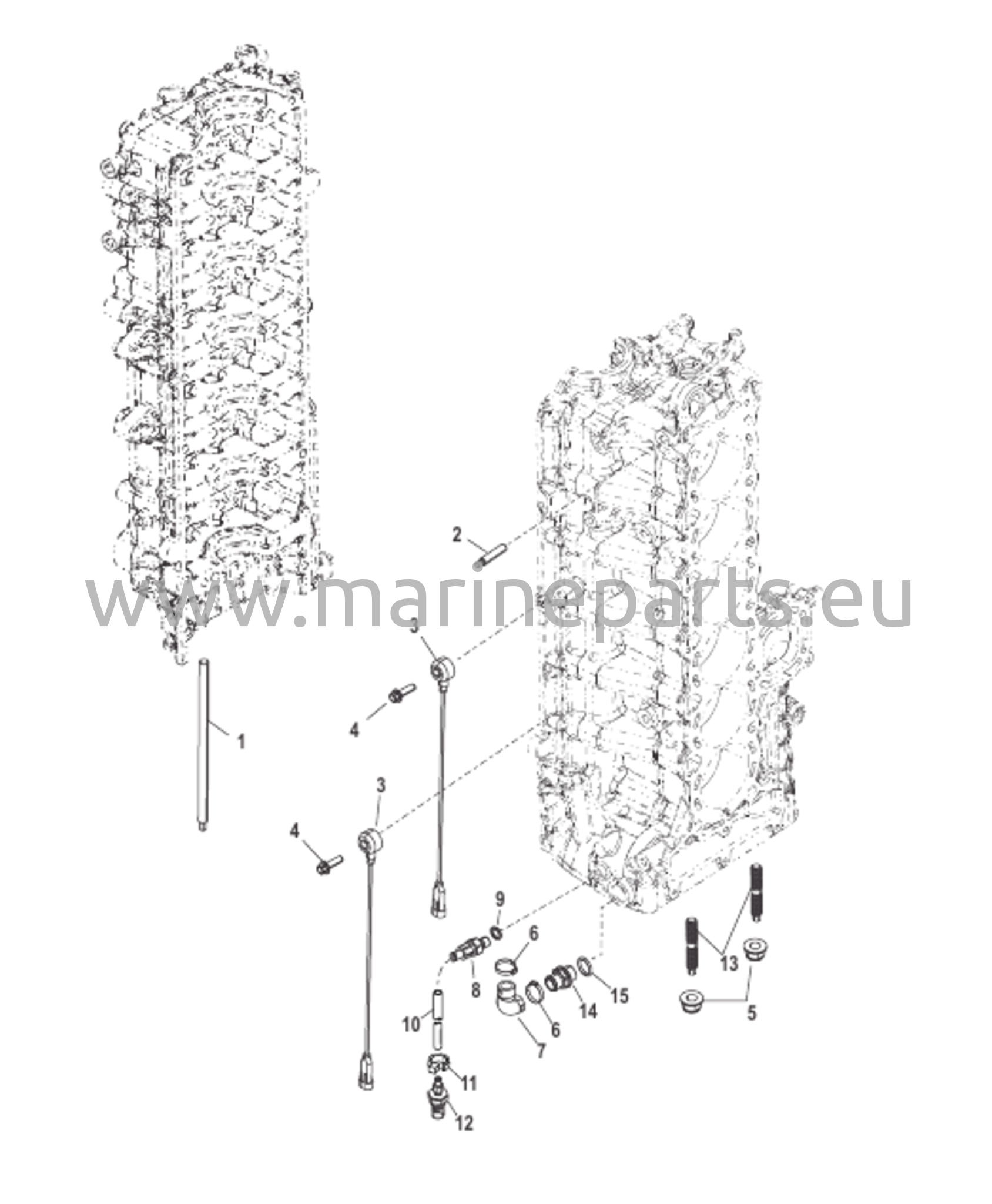 Porttisylinterin lohkon osat